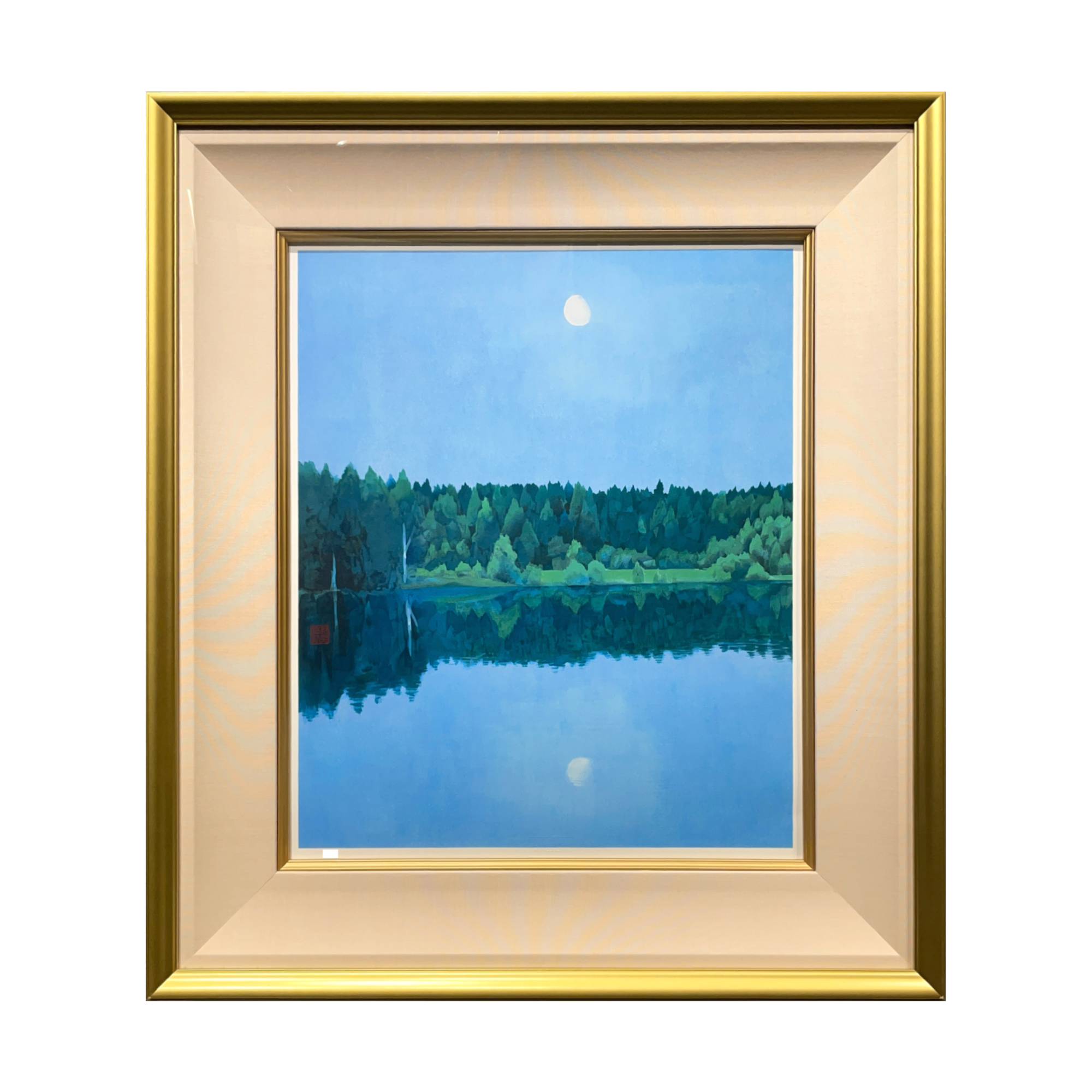 あ*ご様 T 東山魁夷 新復刻画「二つの月スケッチ」額装3／450部限定 監修 東山魁夷 (Kaii Higashiyama)「二つの月（新復刻画）」ART GALLERY M