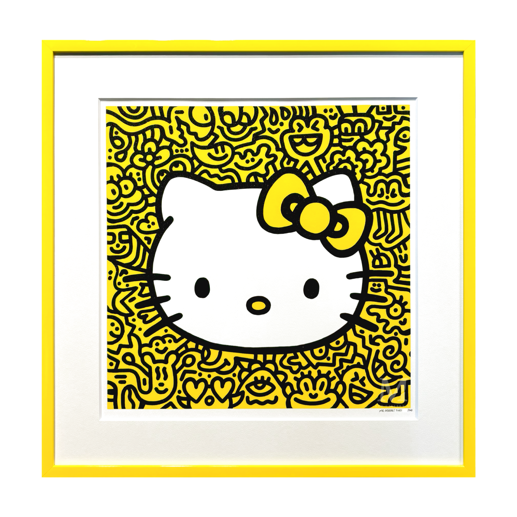Mr. Doodle (ミスタードゥードゥル)「Kitty Yellow 2021」ART GALLERY M