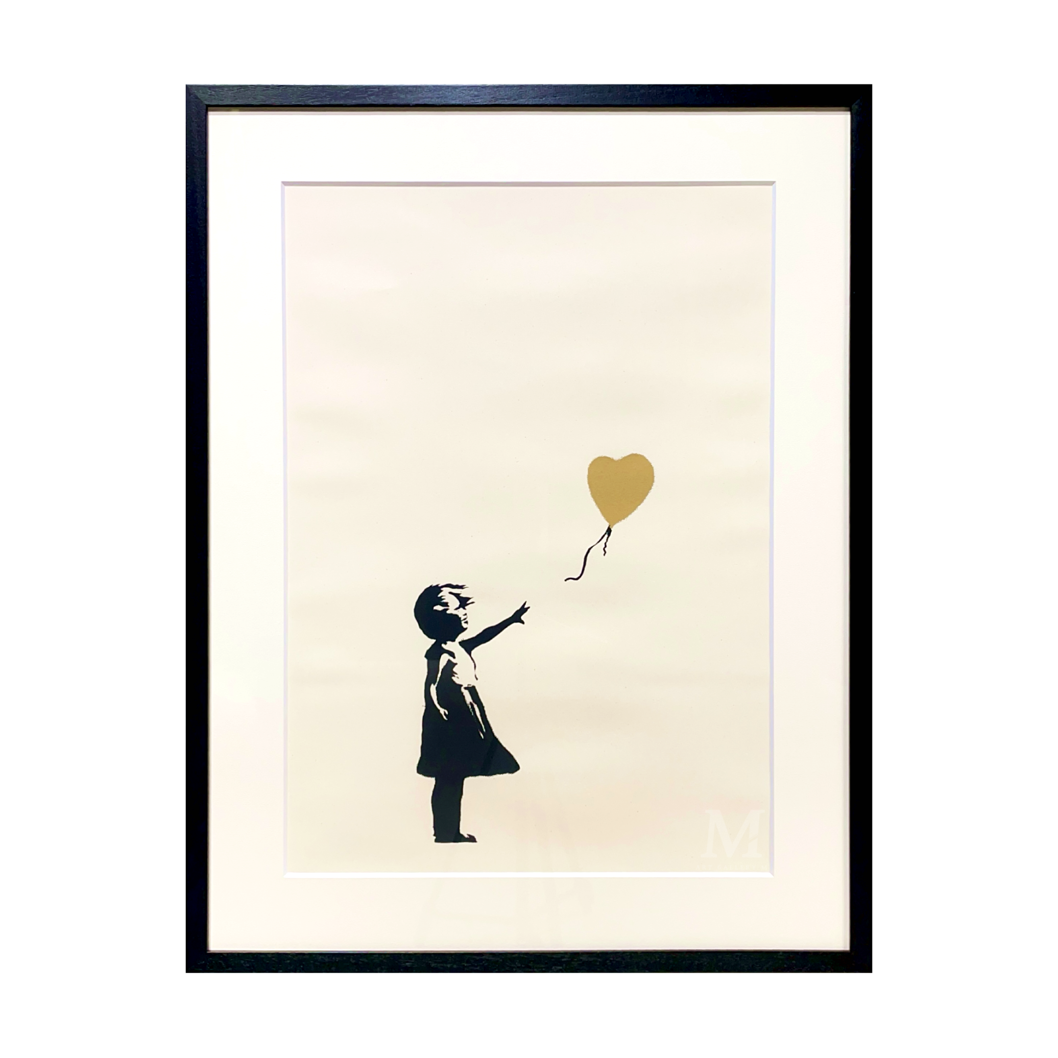 バンクシー (Banksy)「Girl with Balloon (GOLD)／WCP Reproduction