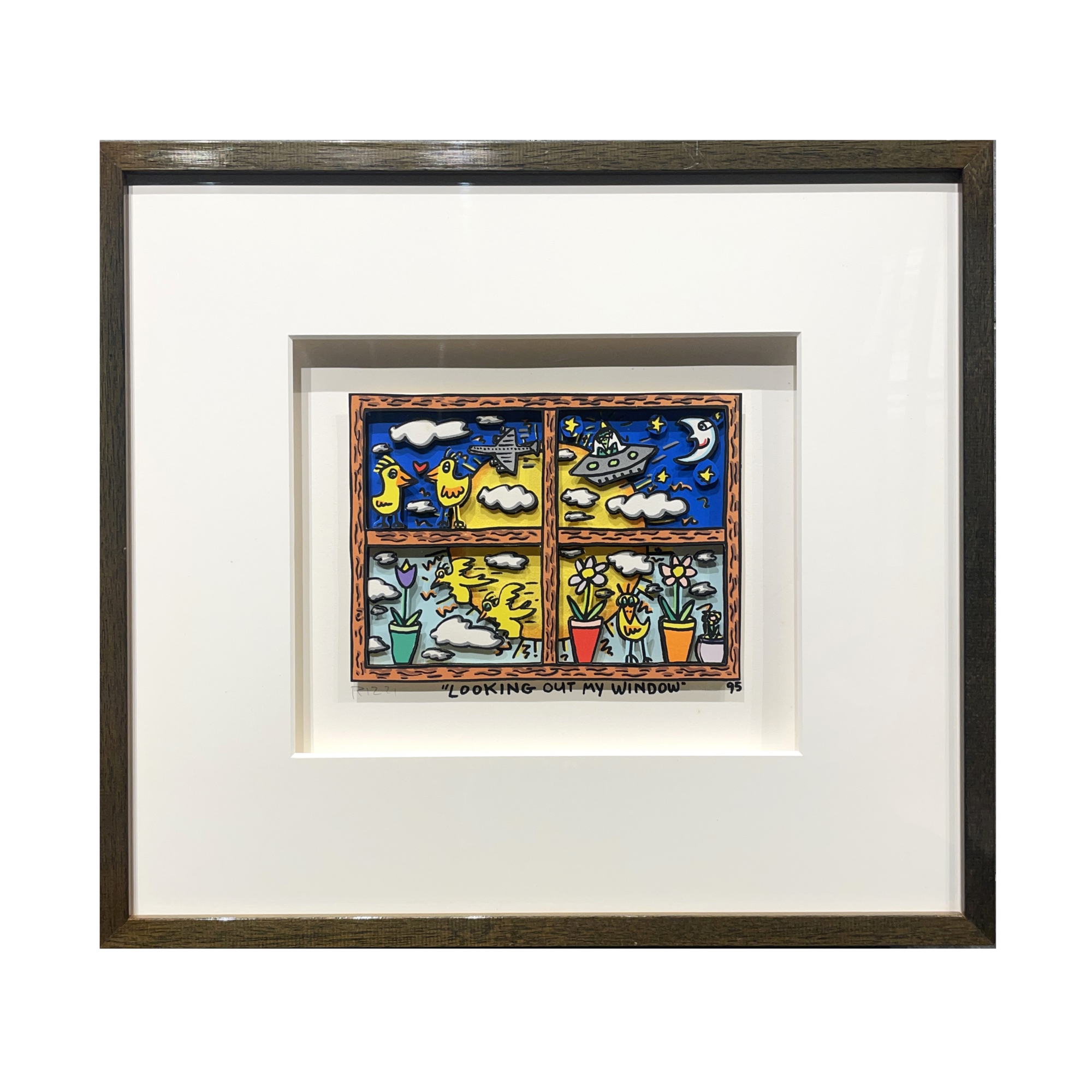 【専用】ジェームズ・リジィ「LOOKING OUT MY WINDOW」【美品】 ジェームス・リジィ(James Rizzi)「LOOKING OUT MY WINDOW」ART