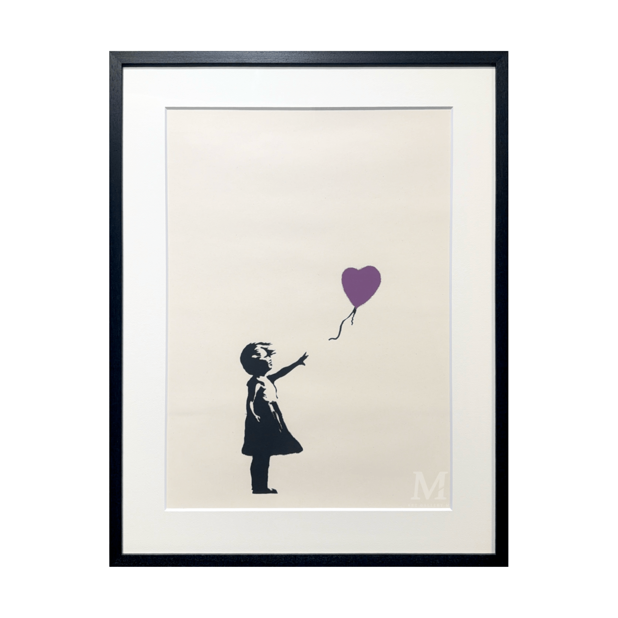 BANKSY Girl with Balloon PURPLE WCP特別COA banksy-girlwithballoon-purple.