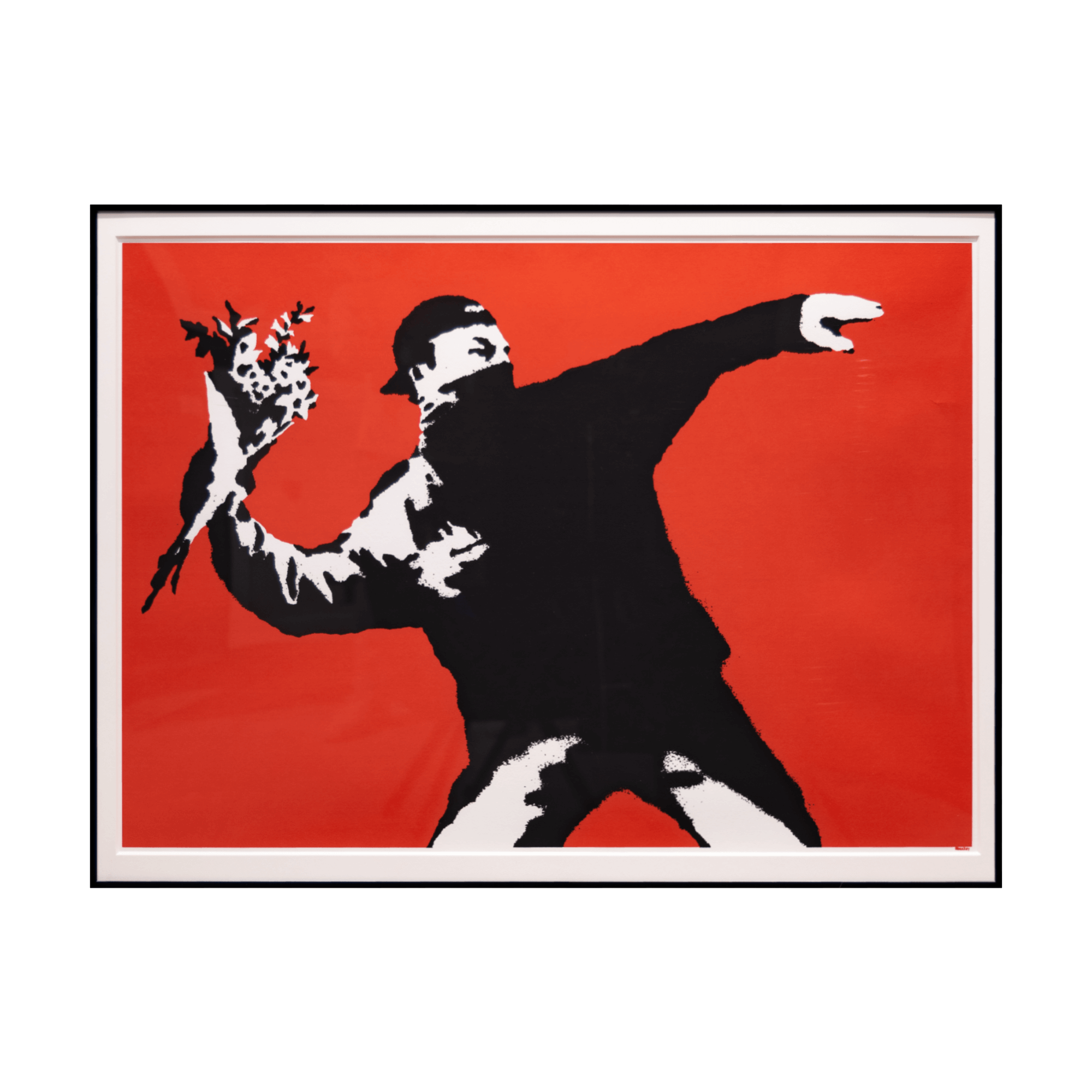 バンクシー(Banksy)「Love is in the Air(RED)/WCP Reproduction」ART バンクシー(Banksy)「Love is in the Air(RED)/WCP Reproduction」ART