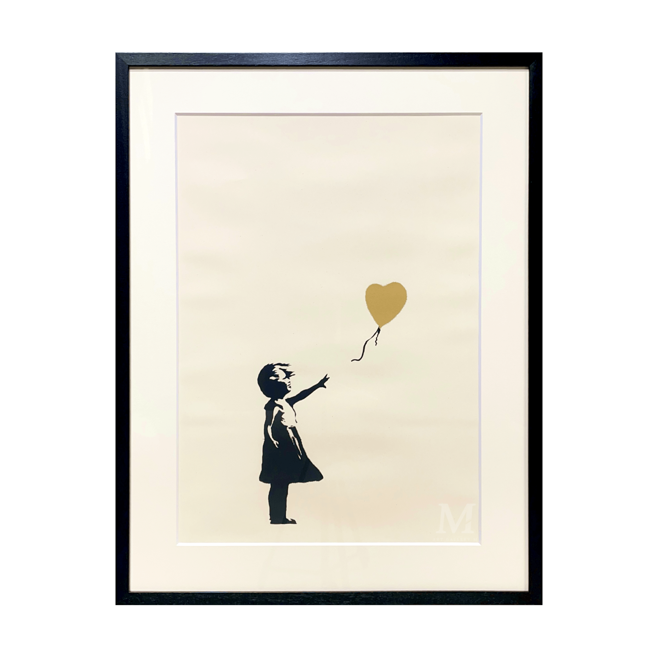 バンクシー (Banksy)「Girl with Balloon (GOLD)/WCP Reproduction バンクシー (Banksy)「Girl with Balloon (GOLD)/WCP Reproduction