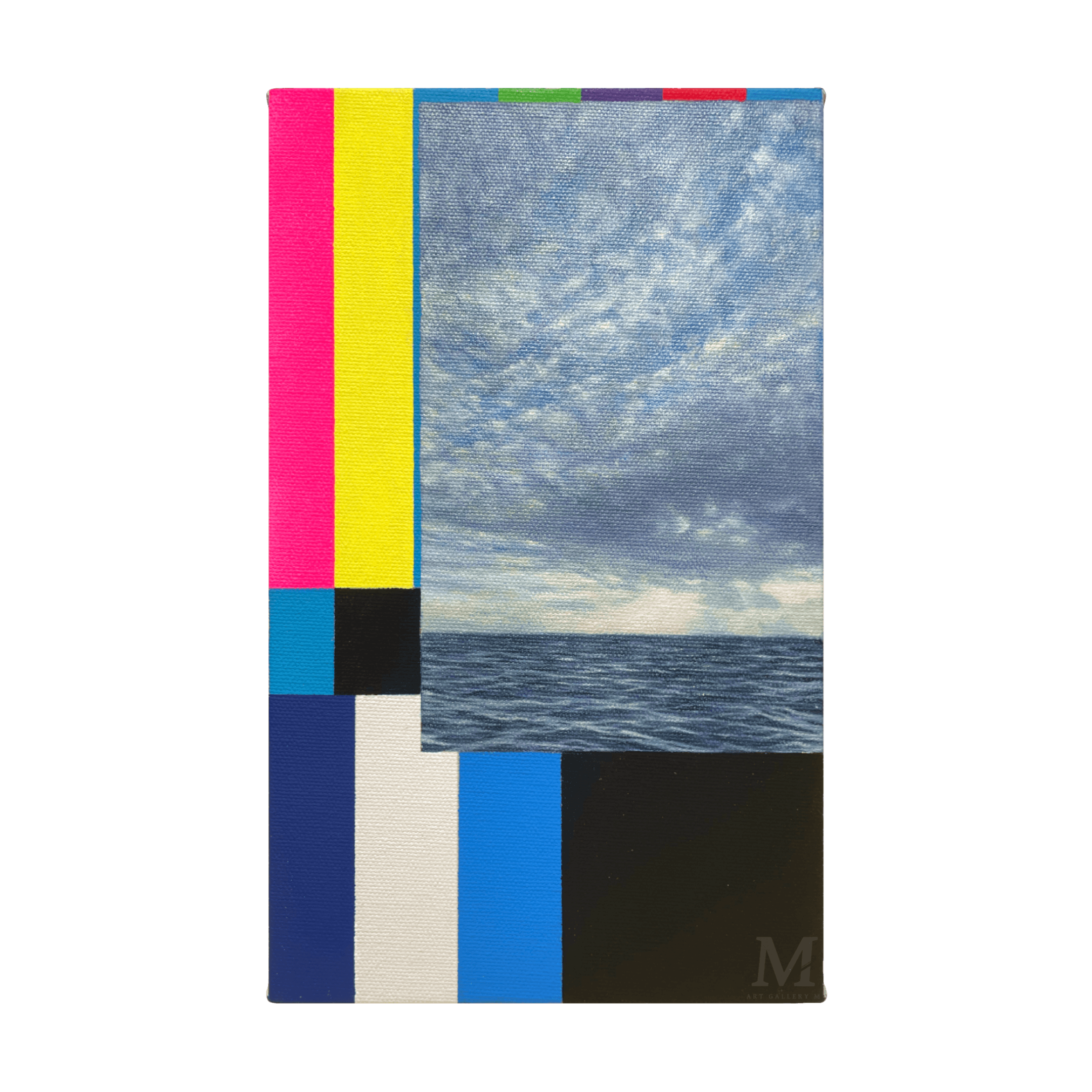 猪瀬直哉 (Naoya Inose)「Snap painting with color bar with the sea 猪瀬直哉 (Naoya Inose)「Snap painting with color bar with the sea
