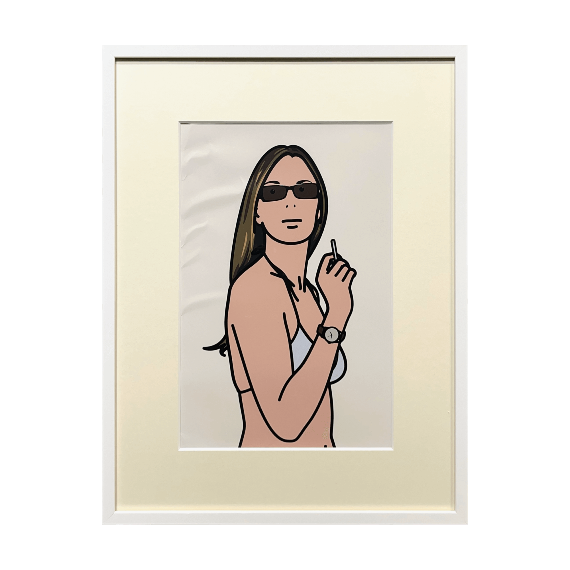 ジュリアン・オピー (Julian Opie)「Ruth smoking 4. 2005」ART GALLERY M ジュリアン・オピー (Julian Opie)「Ruth smoking 4. 2005」ART GALLERY M