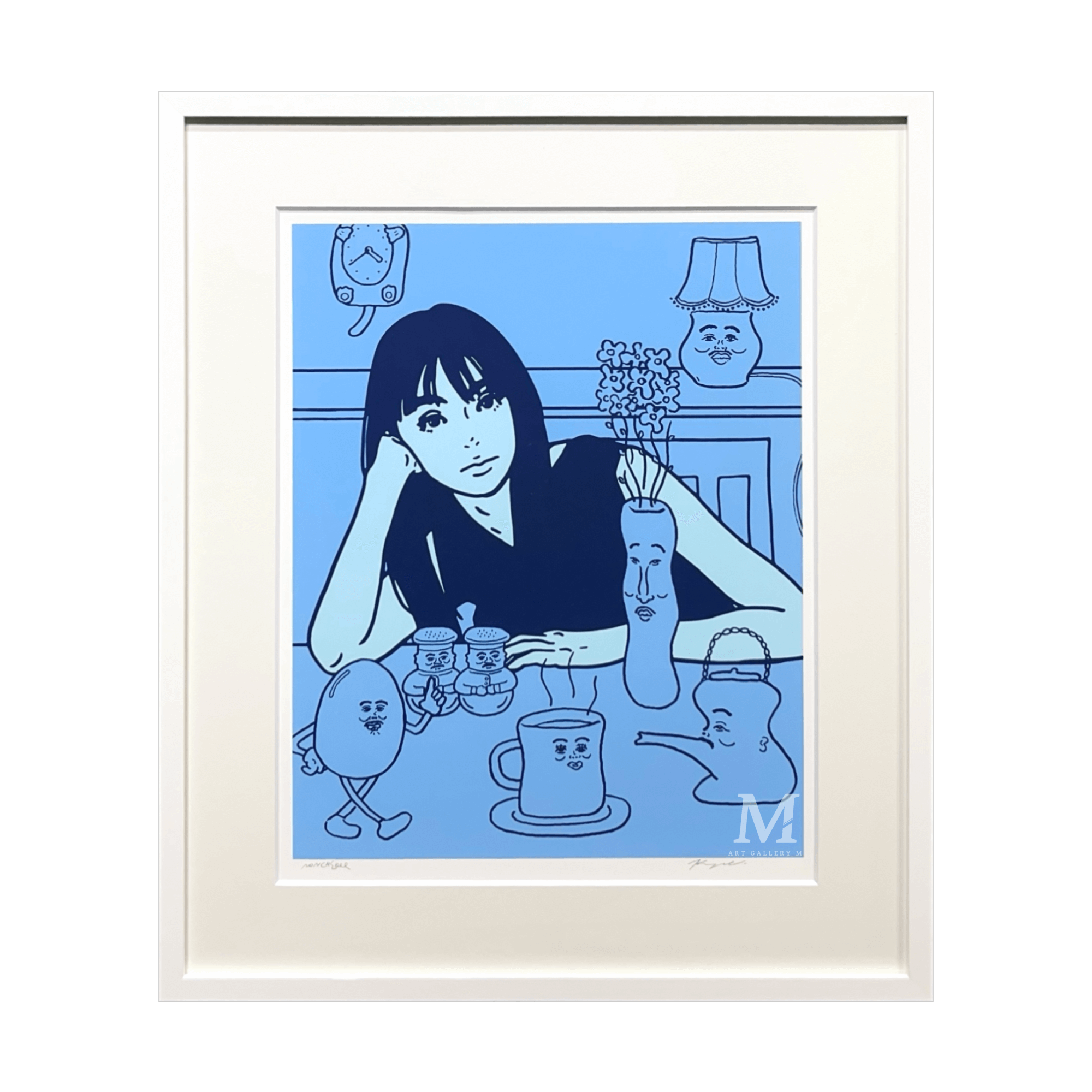 版画 kyne untitled 2024 KEGO KYNE Noncheleee KYNE×NONCHELEEE (キネ×ノンチェリー)「Untitled, 2023 (Blue