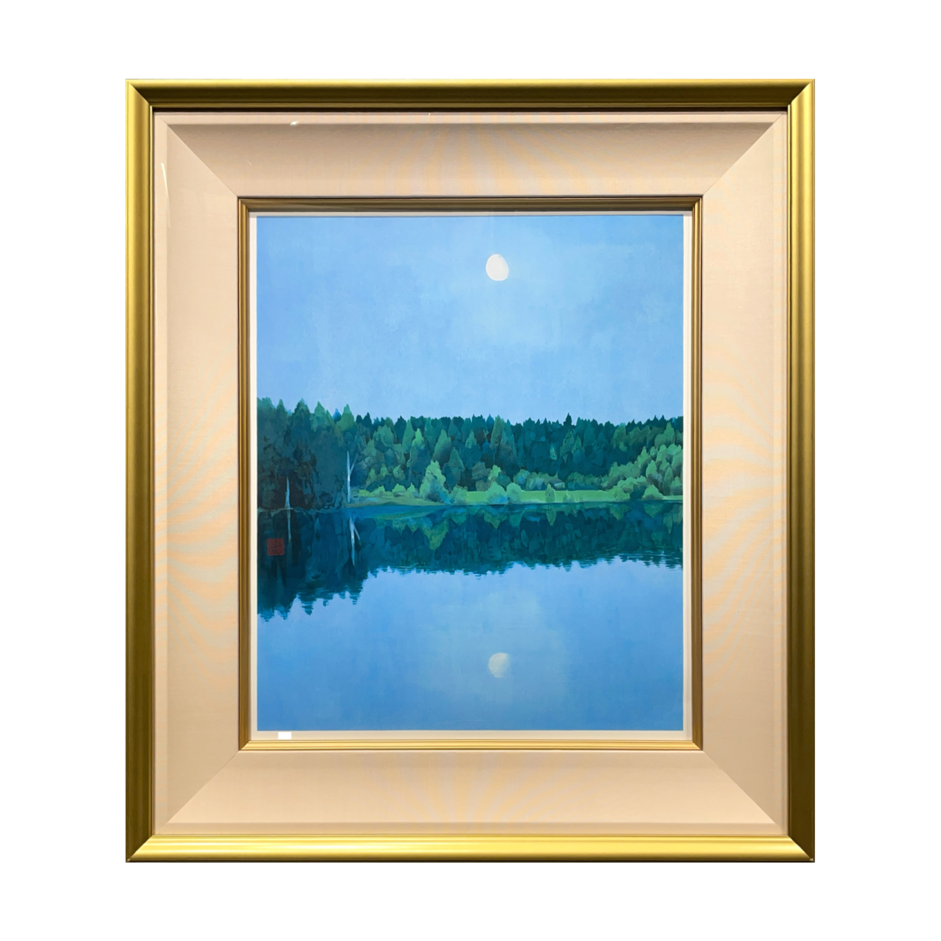 あ*ご様 T 東山魁夷 新復刻画「二つの月スケッチ」額装3／450部限定 監修 あ*ご様 T 東山魁夷 新復刻画「二つの月スケッチ」額装