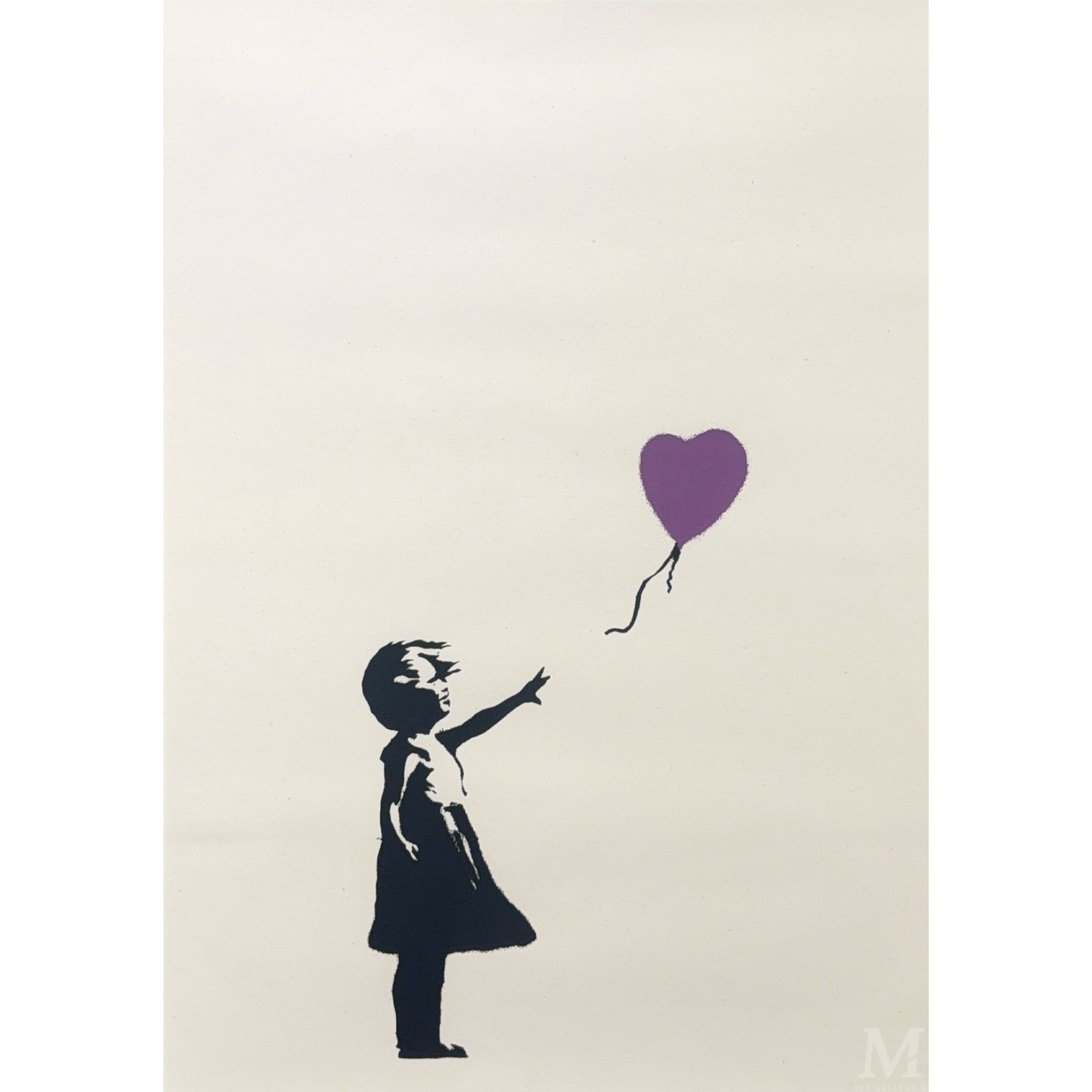 Banksy バンクシー バンクシー (Banksy)「Girl with Balloon (PURPLE)／WCP Reproduction