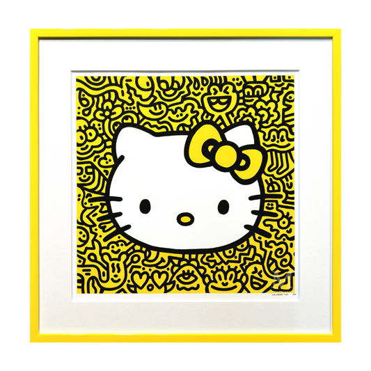 Mr. Doodle (ミスタードゥードゥル)「Kitty Yellow 2021」ART GALLERY M Mr. Doodle (ミスタードゥードゥル)「Kitty Yellow 2021」ART GALLERY M