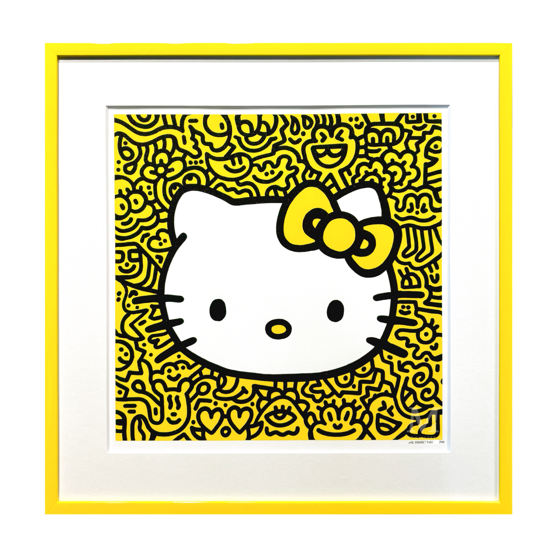 Mr. Doodle (ミスタードゥードゥル)「Kitty Yellow 2021」ART GALLERY M
