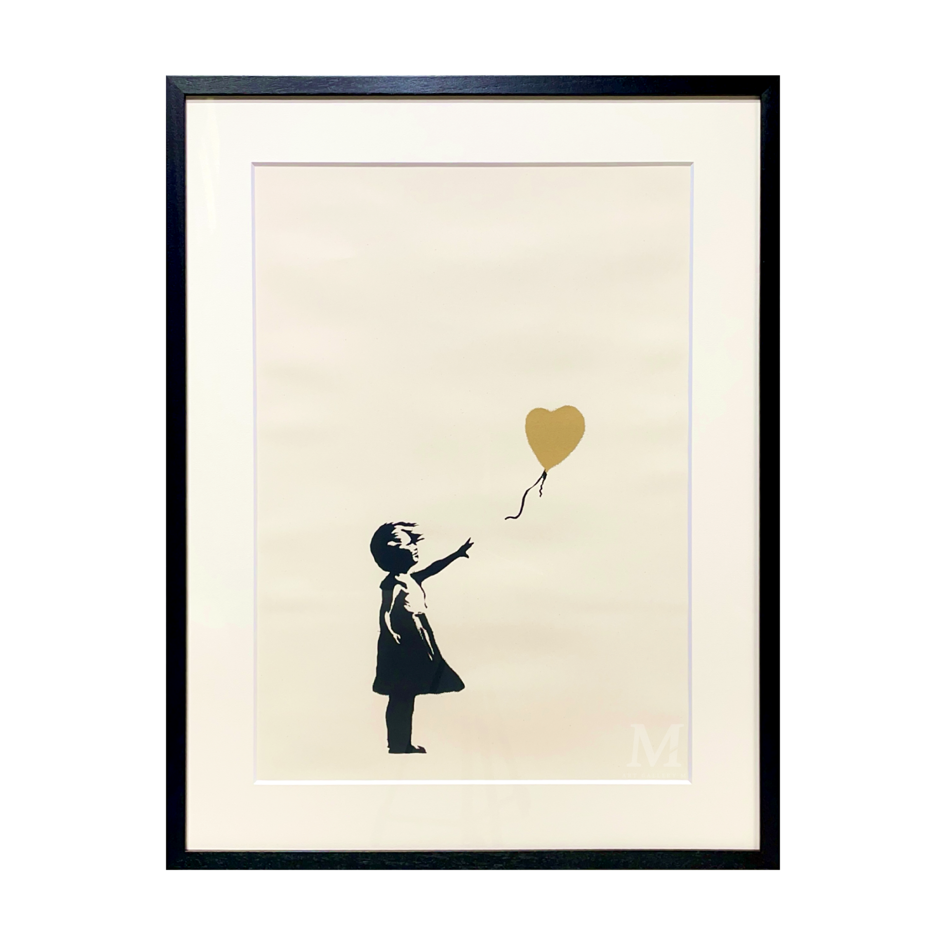 バンクシー (Banksy)「Girl with Balloon (GOLD)／WCP Reproduction