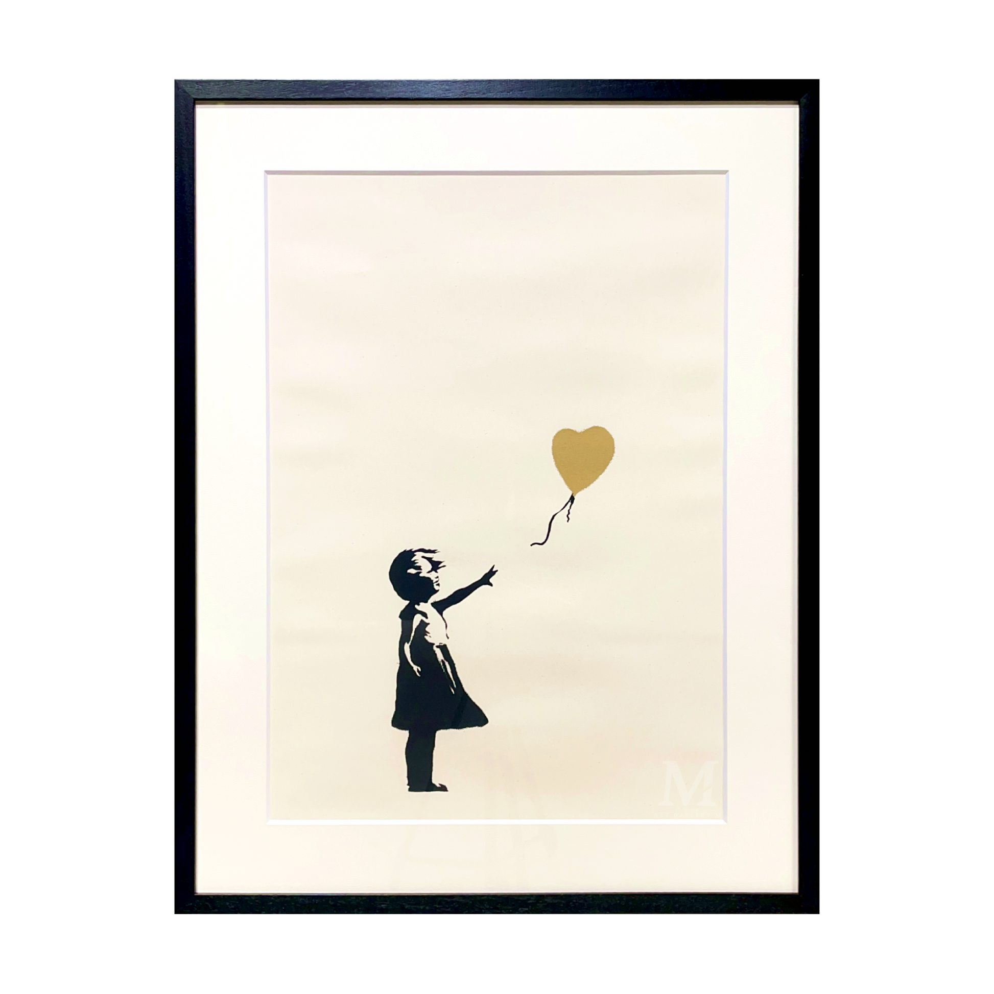 バンクシー (Banksy)「Girl with Balloon (GOLD)／WCP Reproduction