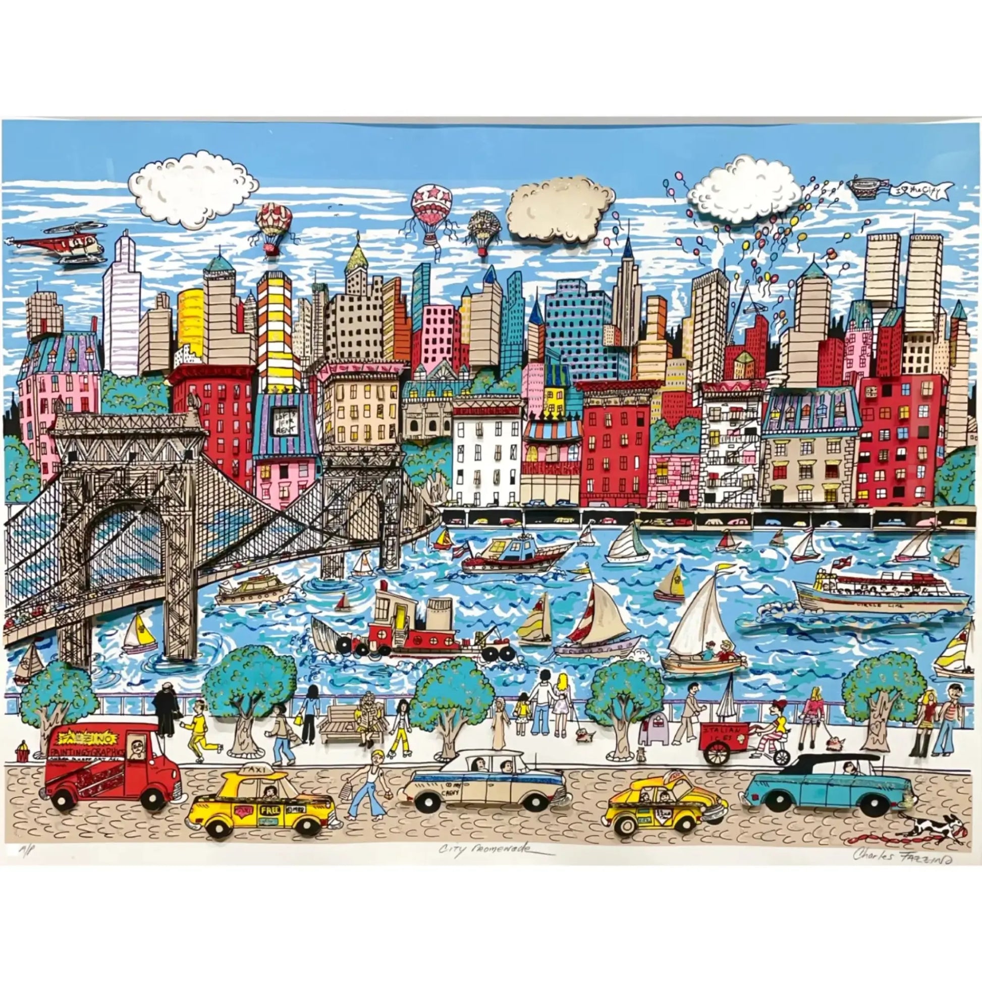 Charles Fazzino (チャールズ・ファジーノ)「City Promenade」ART