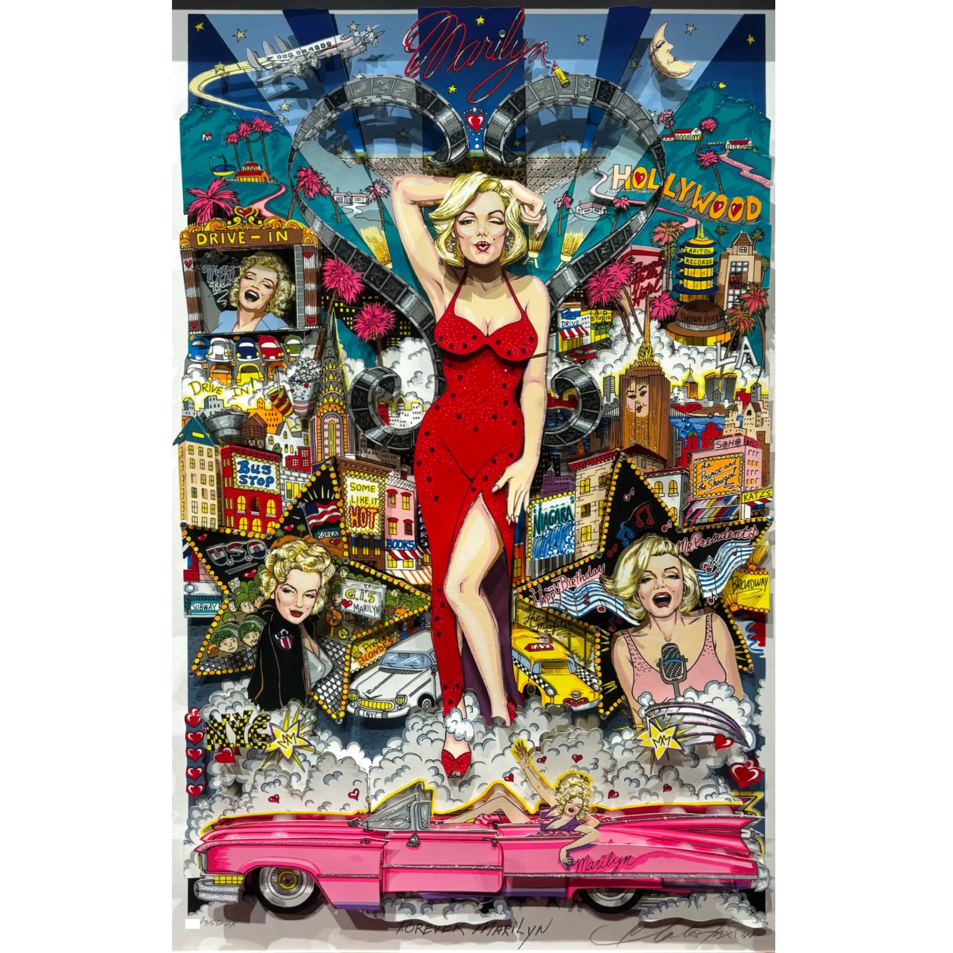 チャールズ・ファジーノ (Charles Fazzino)「FOREVER MARILYN」ART チャールズ・ファジーノ (Charles Fazzino)「FOREVER MARILYN」ART
