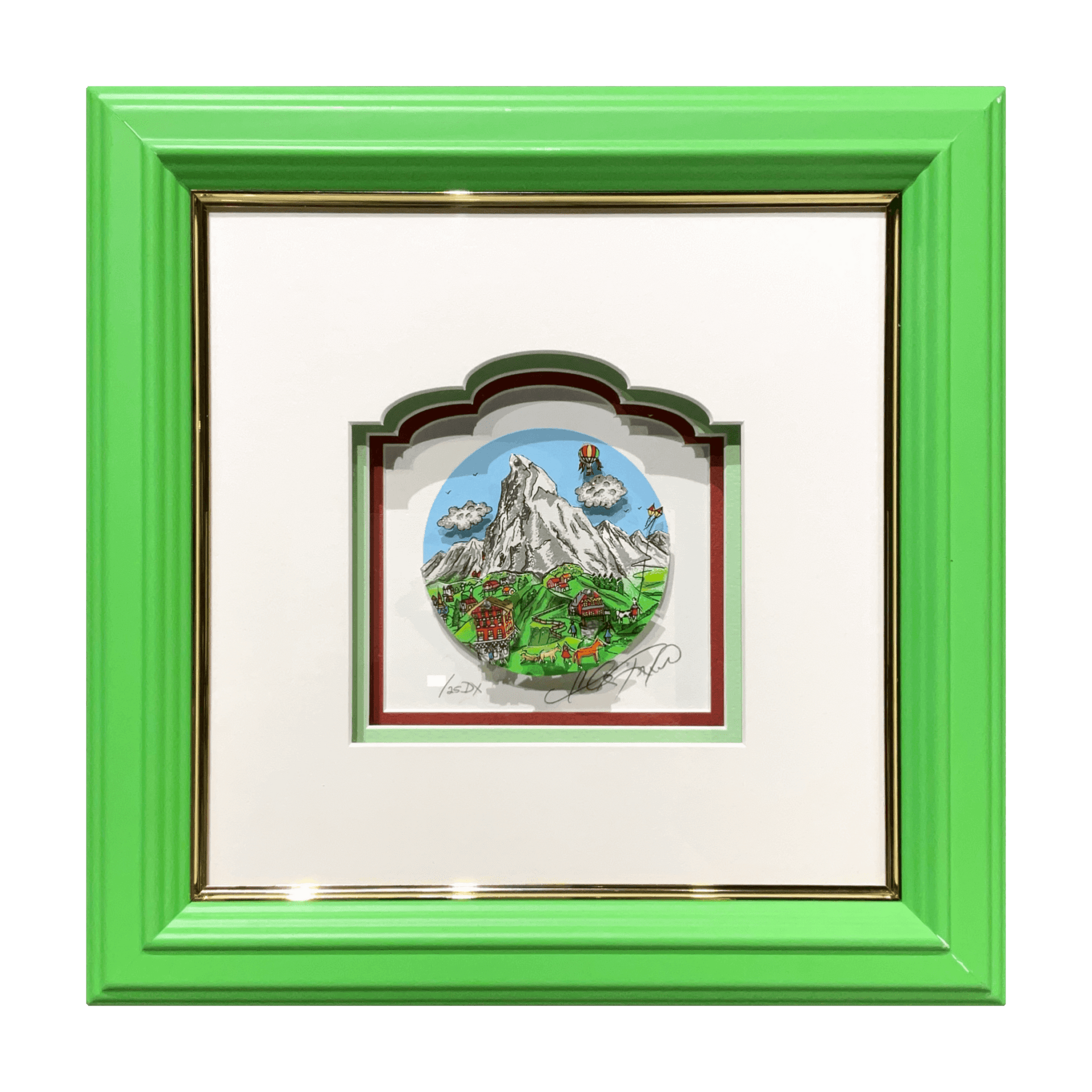 チャールズ・ファジーノ (Charles Fazzino)「The Matterhorn / Zermatt