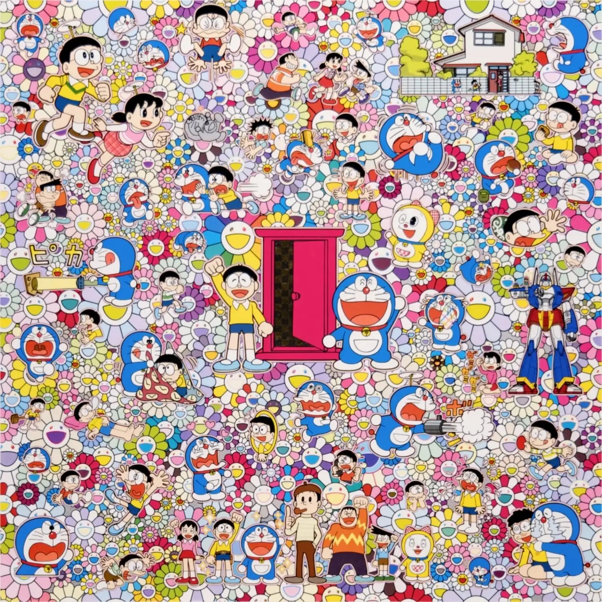 村上隆 ドラえもん どこでもドアととっても良い日のスケッチ 版画 村上隆 (Takashi Murakami)「どこでもドアととっても良い日のスケッチ
