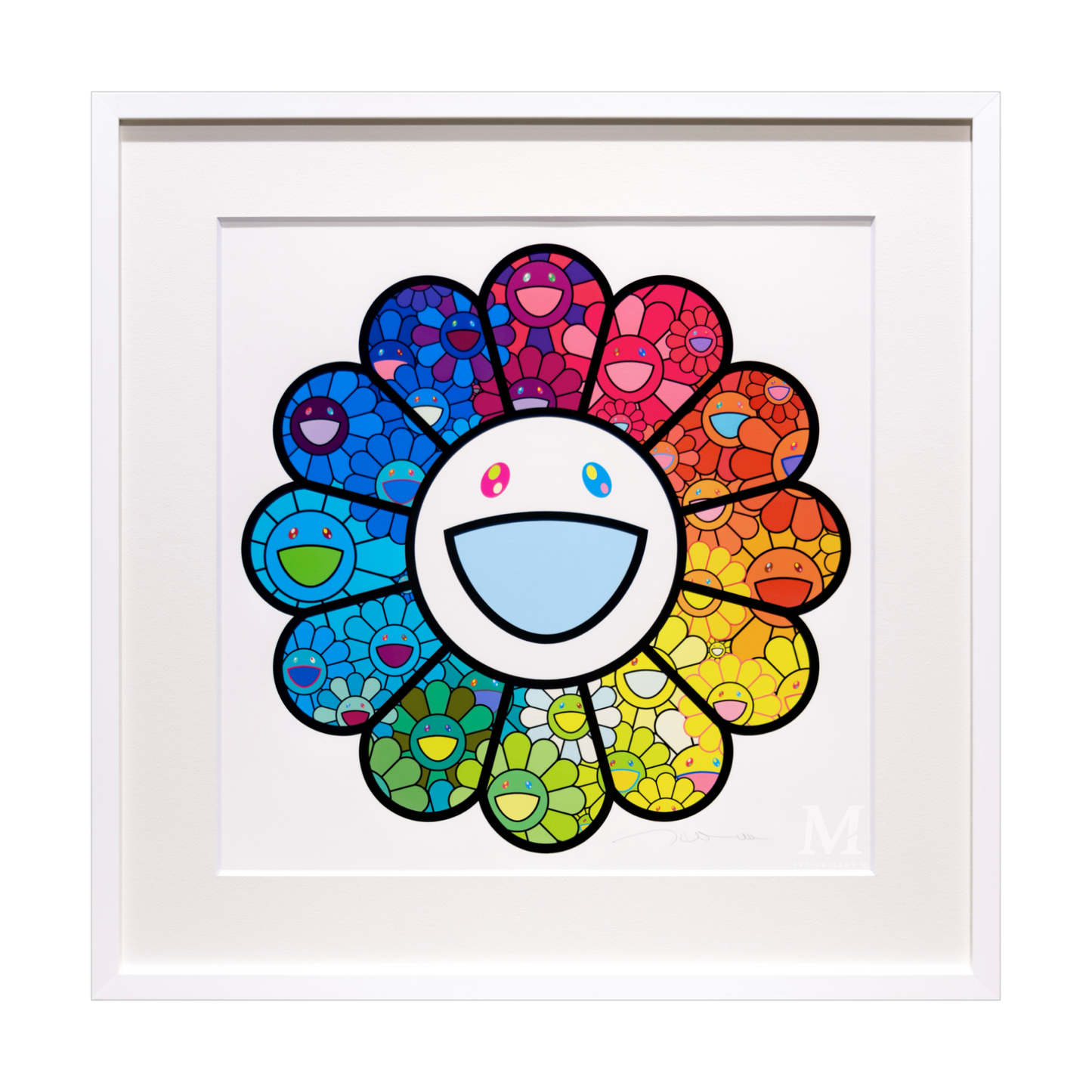 ２枚　村上隆 版画 マルチカラースーパーフラットフラワーズ　zingaro 村上隆(Takashi Murakami)「マルチカラースーパーフラット