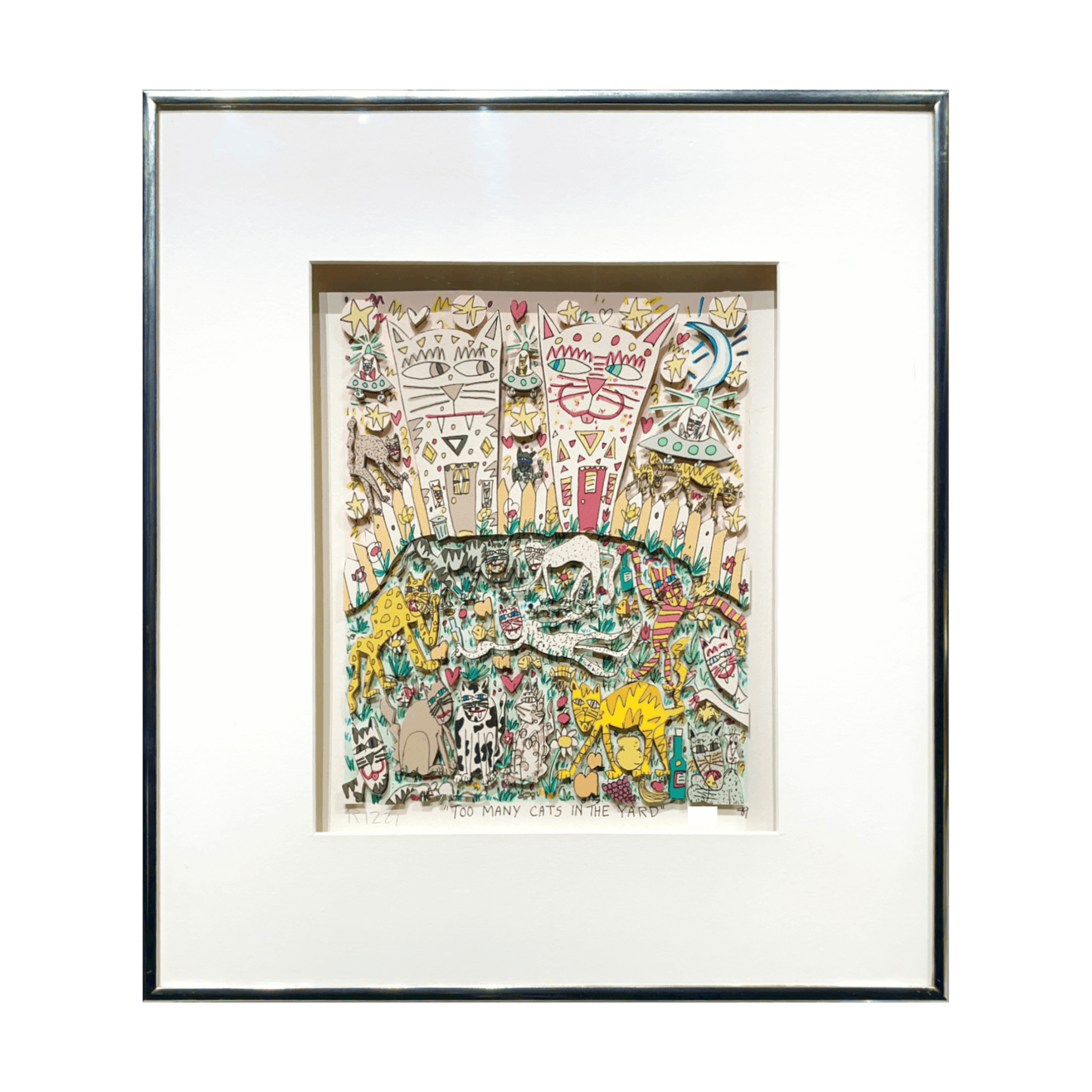 James Rizzi (ジェームス・リジィ)「TOO MANY CATS IN THE YARD」ART GALLERY M – ART  GARALLEY M