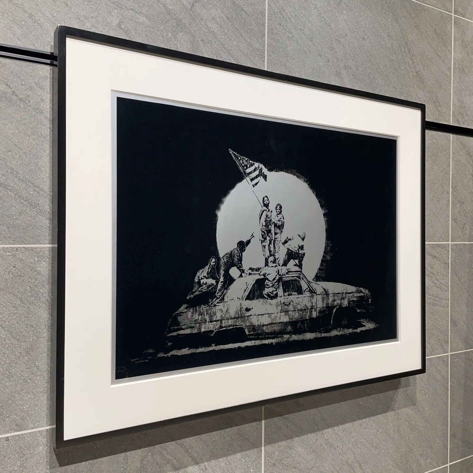 Banksy 油絵 油彩 絵画 肉筆 額縁 Banksy 油絵 油彩 絵画 肉筆 額縁