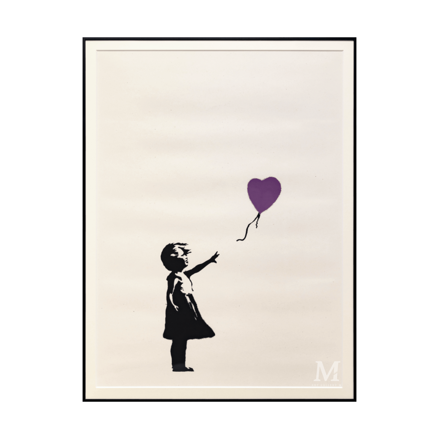 Banksy - Girl with balloon (風船と少女・紫・ED) バンクシー (Banksy)「Girl with Balloon (PURPLE)/WCP