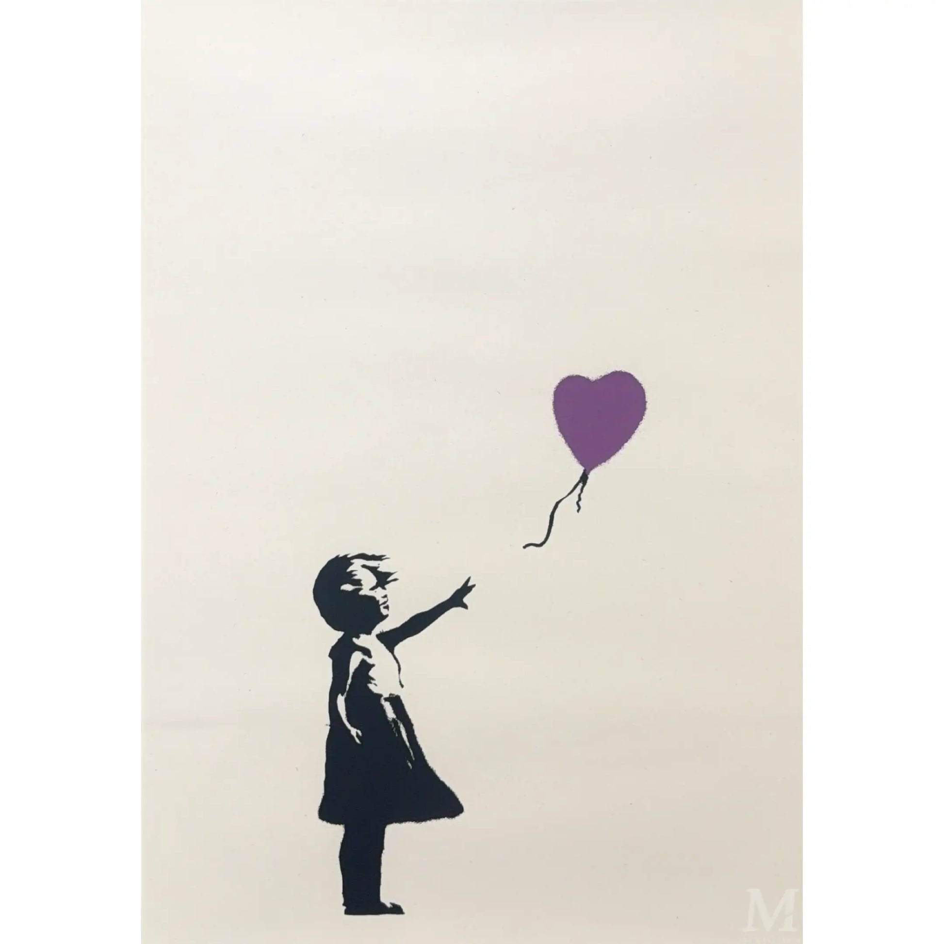 バンクシー (Banksy)「Girl with Balloon (PURPLE)／WCP Reproduction