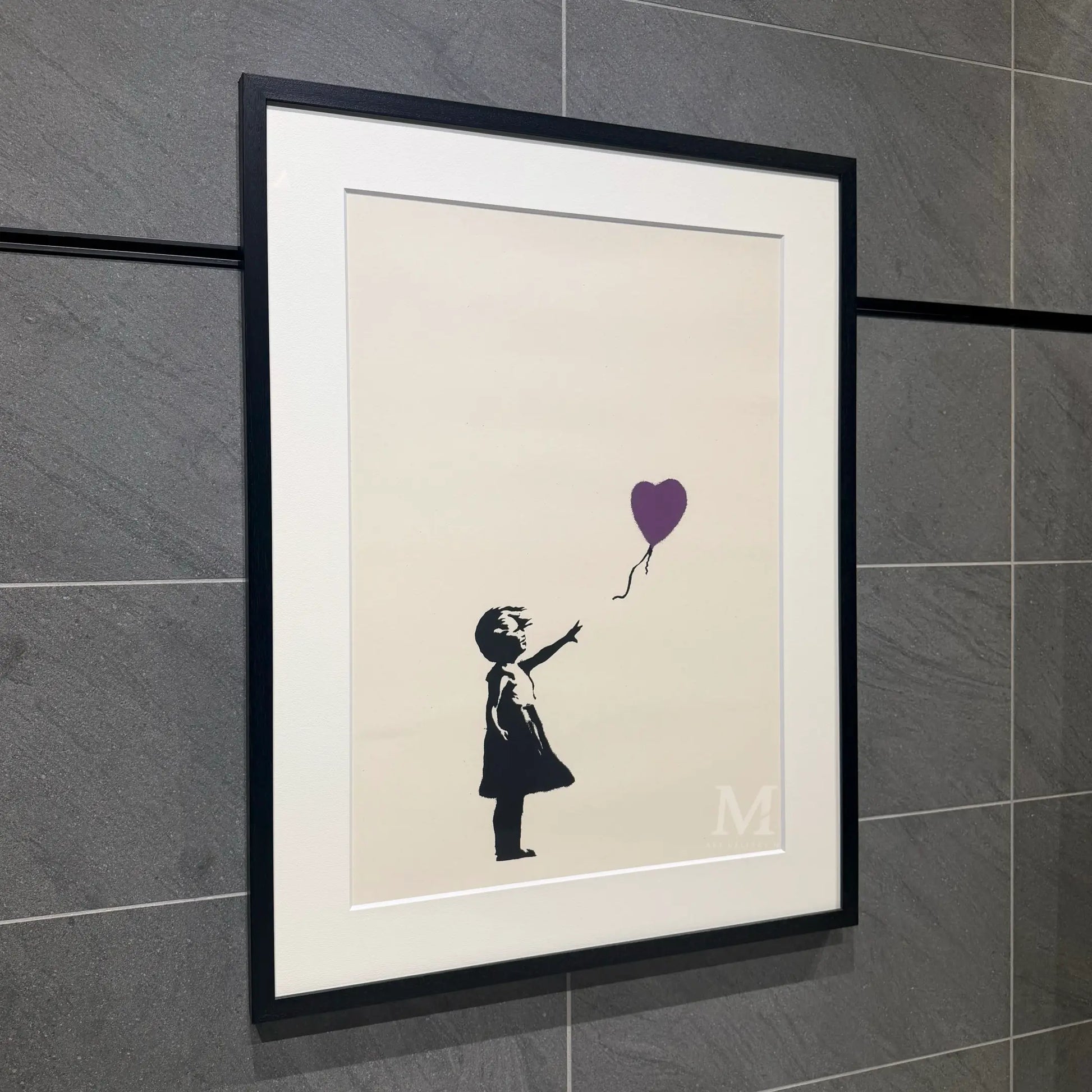 バンクシー (Banksy)「Girl with Balloon (PURPLE)／WCP Reproduction