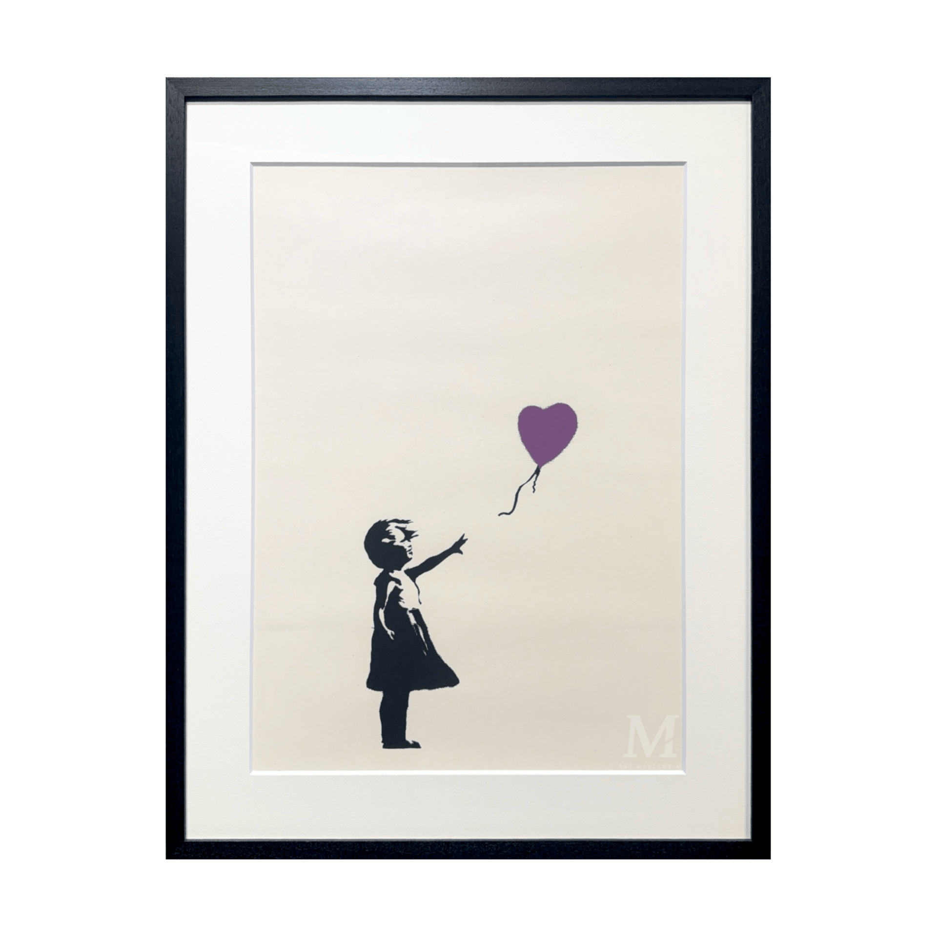 バンクシー (Banksy)「Girl with Balloon (PURPLE)／WCP Reproduction
