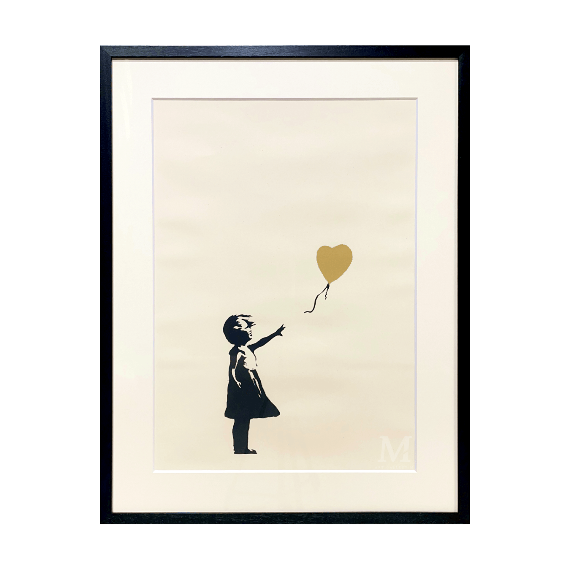 バンクシー (Banksy)「Girl with Balloon (GOLD)／WCP Reproduction