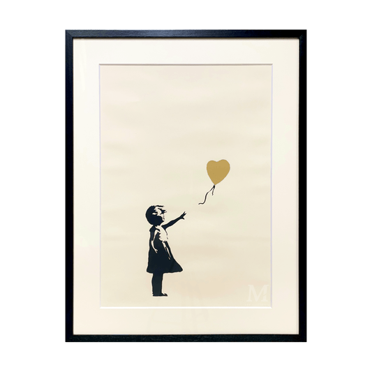Banksy Girl with Balloon ゴールド　wcp バンクシー (Banksy)「Girl with Balloon (GOLD)／WCP Reproduction
