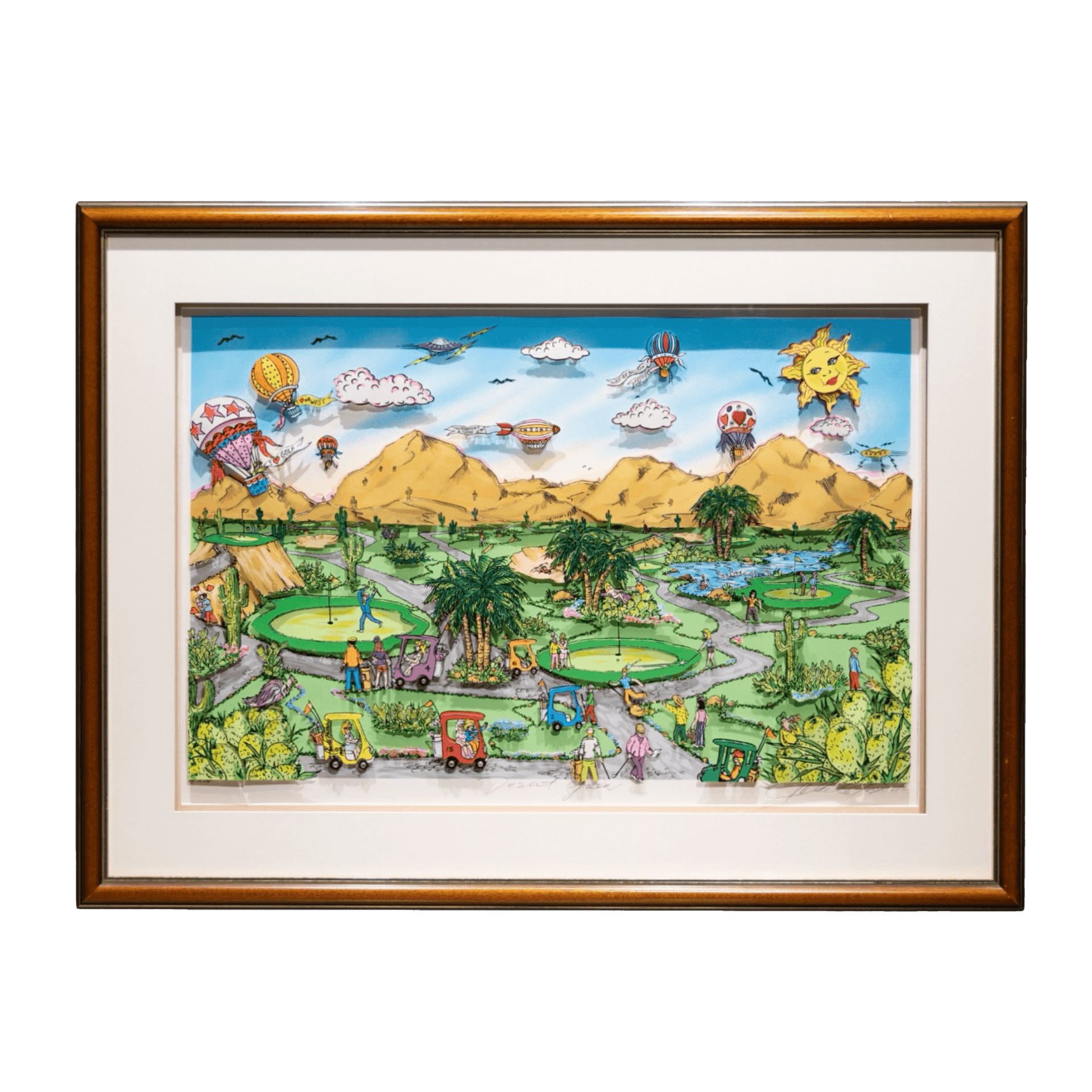 お買い得商品特集 - 販促エクスプレス チャールズ・ファジーノ(Charles Green」ART Fazzino)「Desert 絵画