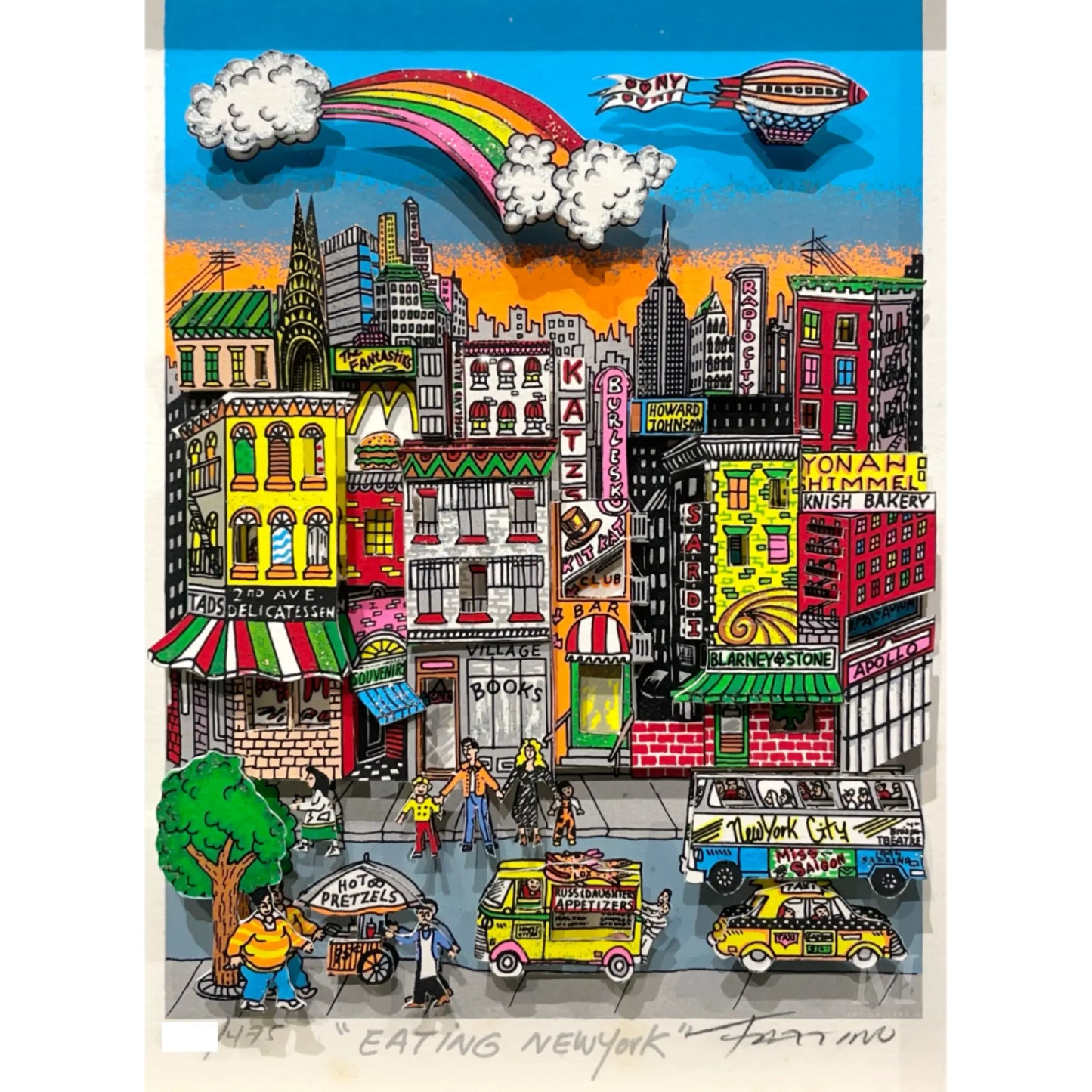 チャールズ・ファジーノ (Charles Fazzino)「EATing New York」ART チャールズ・ファジーノ (Charles Fazzino)「EATing New York」ART