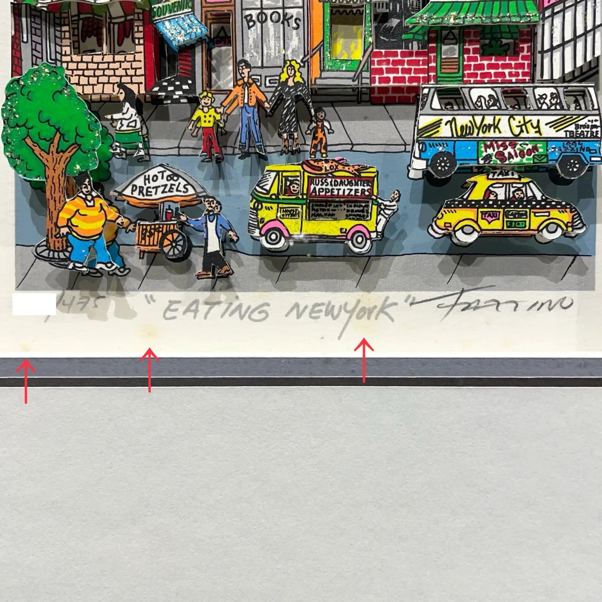 Charles Fazzino チャールズ ファジーノ NYC TAXY Just a Cab Ride Charles Fazzino チャールズ ファジーノ NYC TAXY Just a Cab Ride