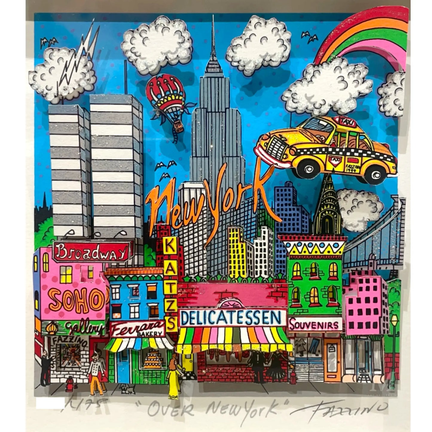 チャールズ・ファジーノ (Charles Fazzino)「Over New York」ART GALLERY M