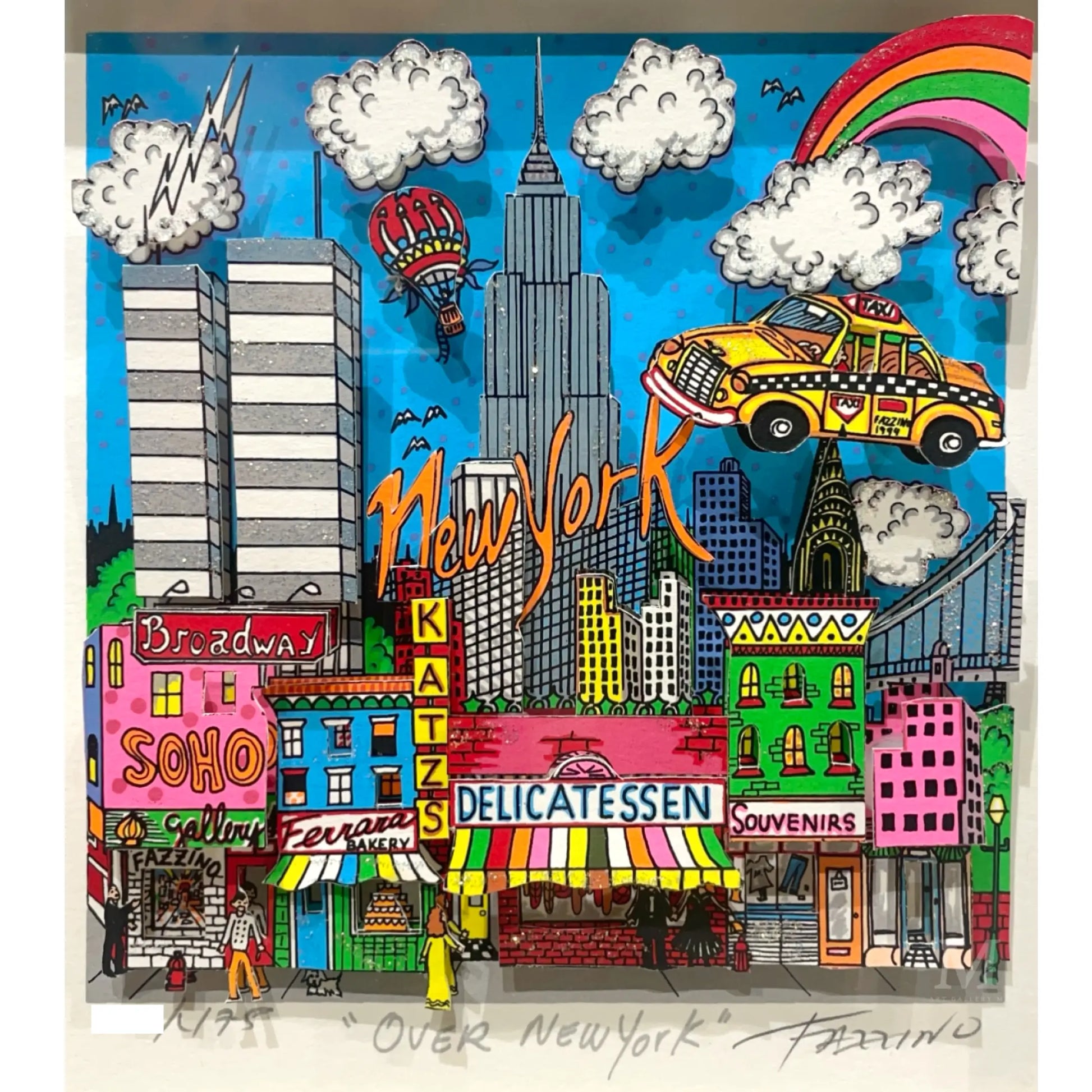 チャールズ・ファジーノ (Charles Fazzino)「Over New York」ART GALLERY M