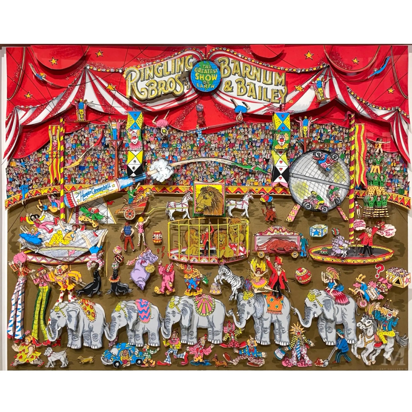 チャールズ・ファジーノ (Charles Fazzino)「The Greatest Show on チャールズ・ファジーノ (Charles Fazzino)「The Greatest Show on