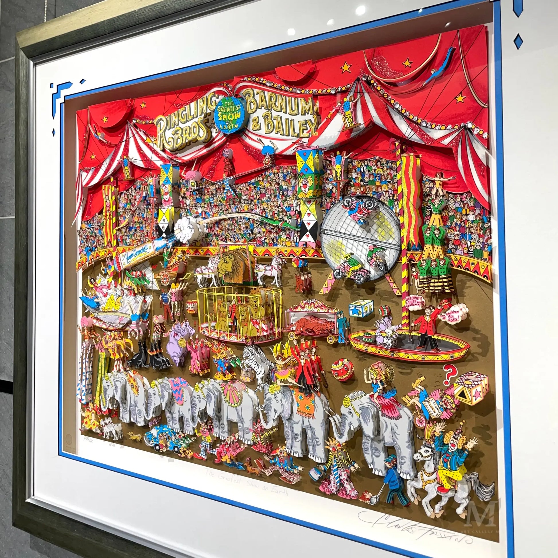 チャールズ・ファジーノ (Charles Fazzino)「The Greatest Show on チャールズ・ファジーノ (Charles Fazzino)「The Greatest Show on