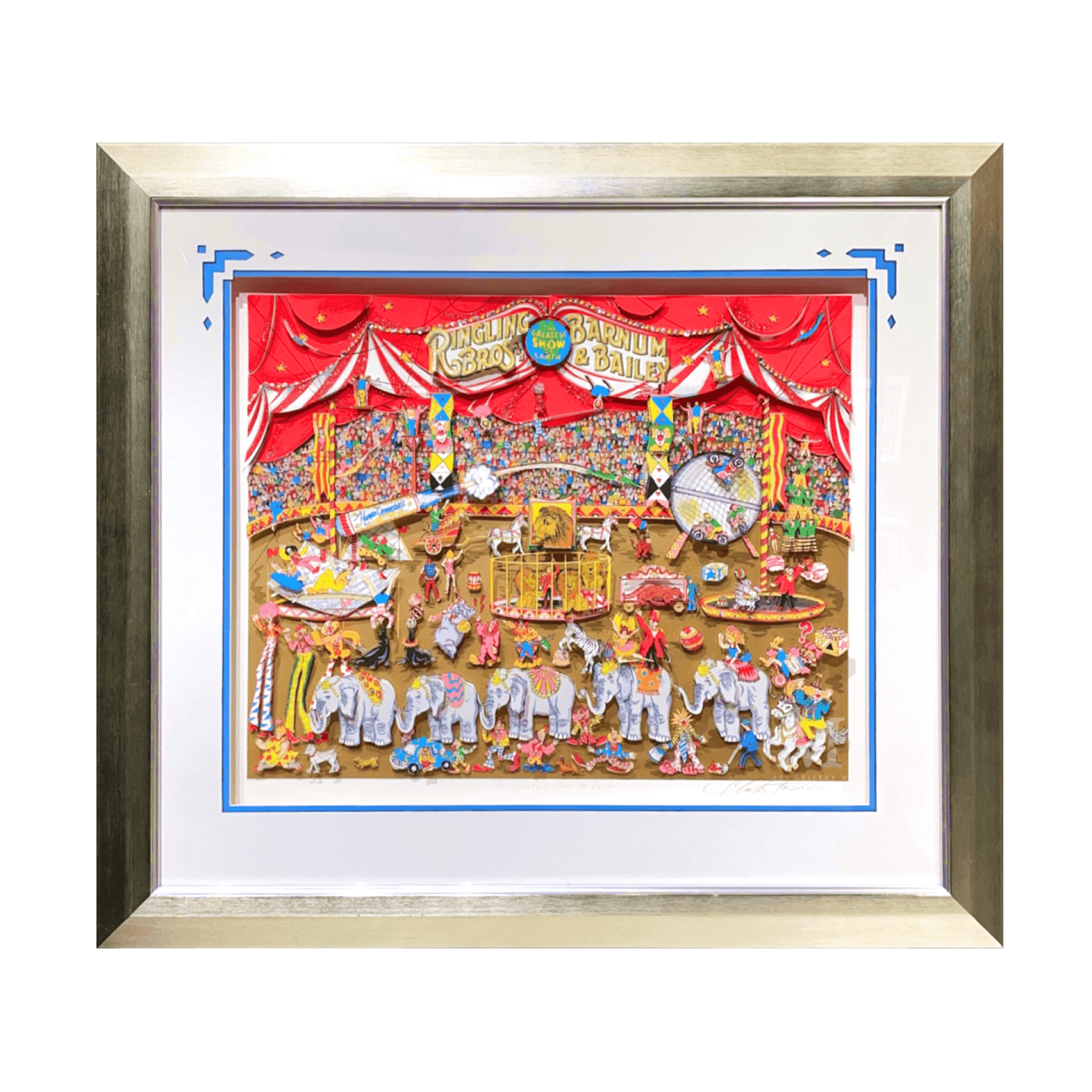 チャールズ・ファジーノ (Charles Fazzino)「The Greatest Show on チャールズ・ファジーノ (Charles Fazzino)「The Greatest Show on