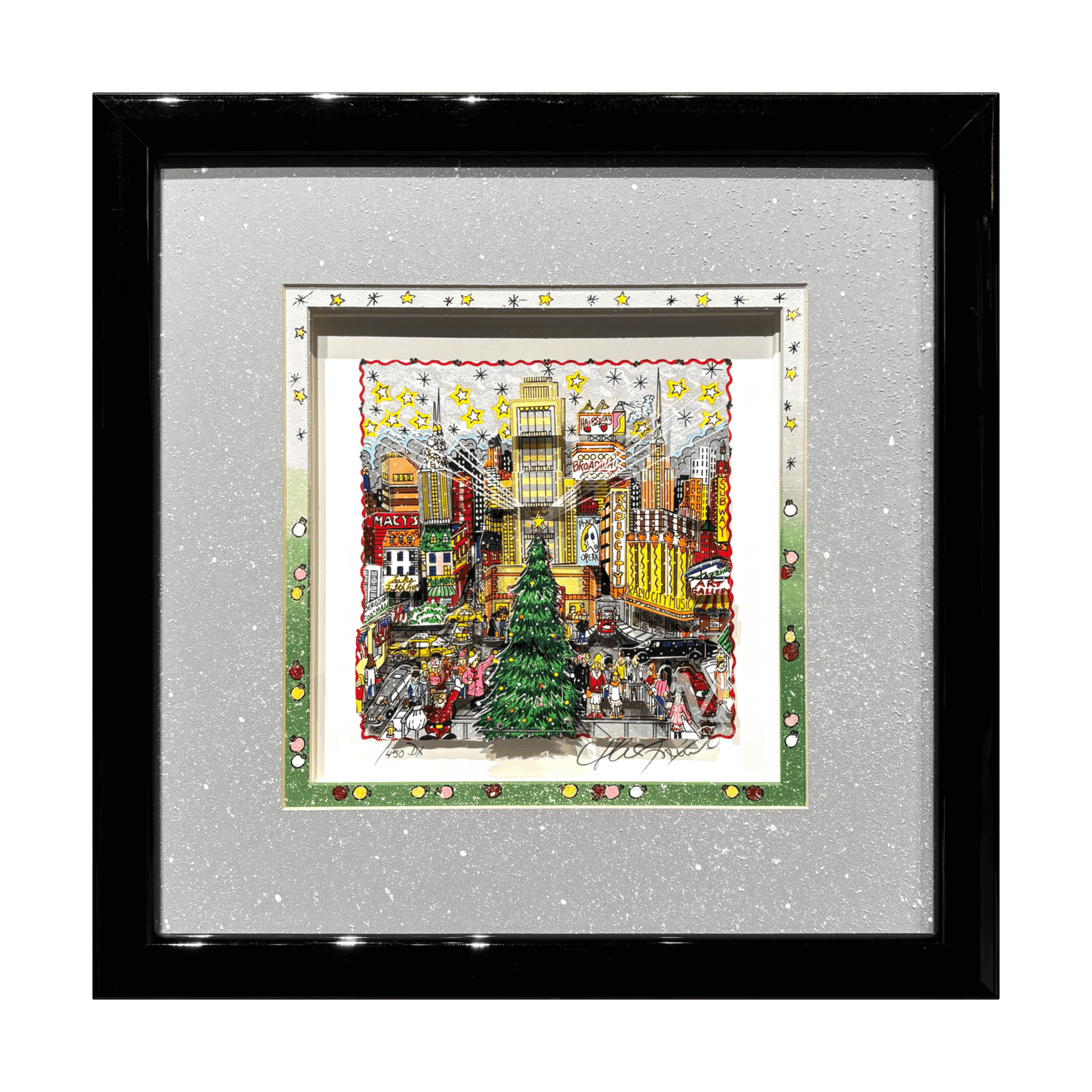 チャールズ ファジーノ 画集 Charles Fazzino 作品集 チャールズ・ファジーノ (Charles Fazzino)「Tis The Season