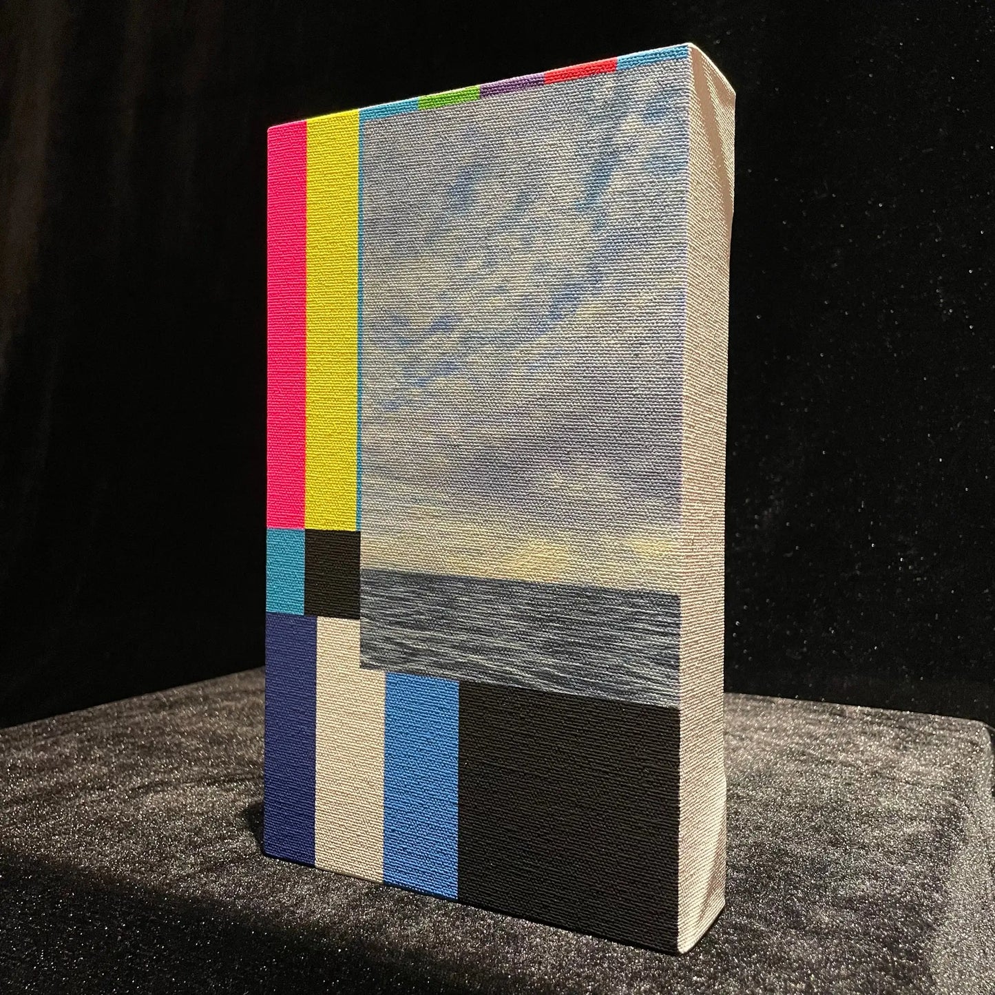 Snap painting with color bar with the sea scape