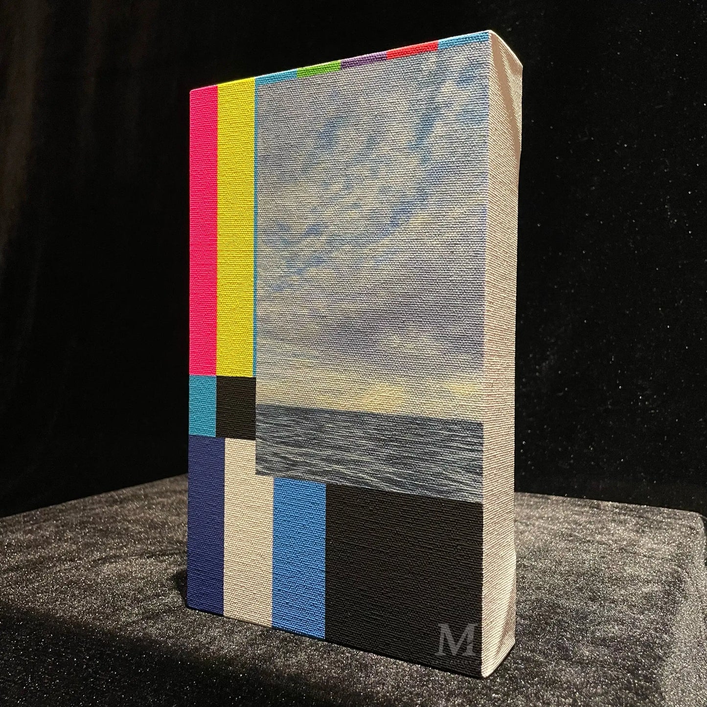 Snap painting with color bar with the sea scape