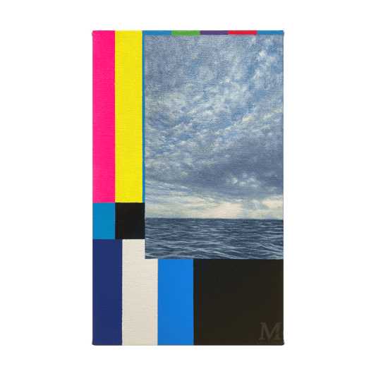 猪瀬直哉 (Naoya Inose)「Snap painting with color bar with the sea 猪瀬直哉 (Naoya Inose)「Snap painting with color bar with the sea