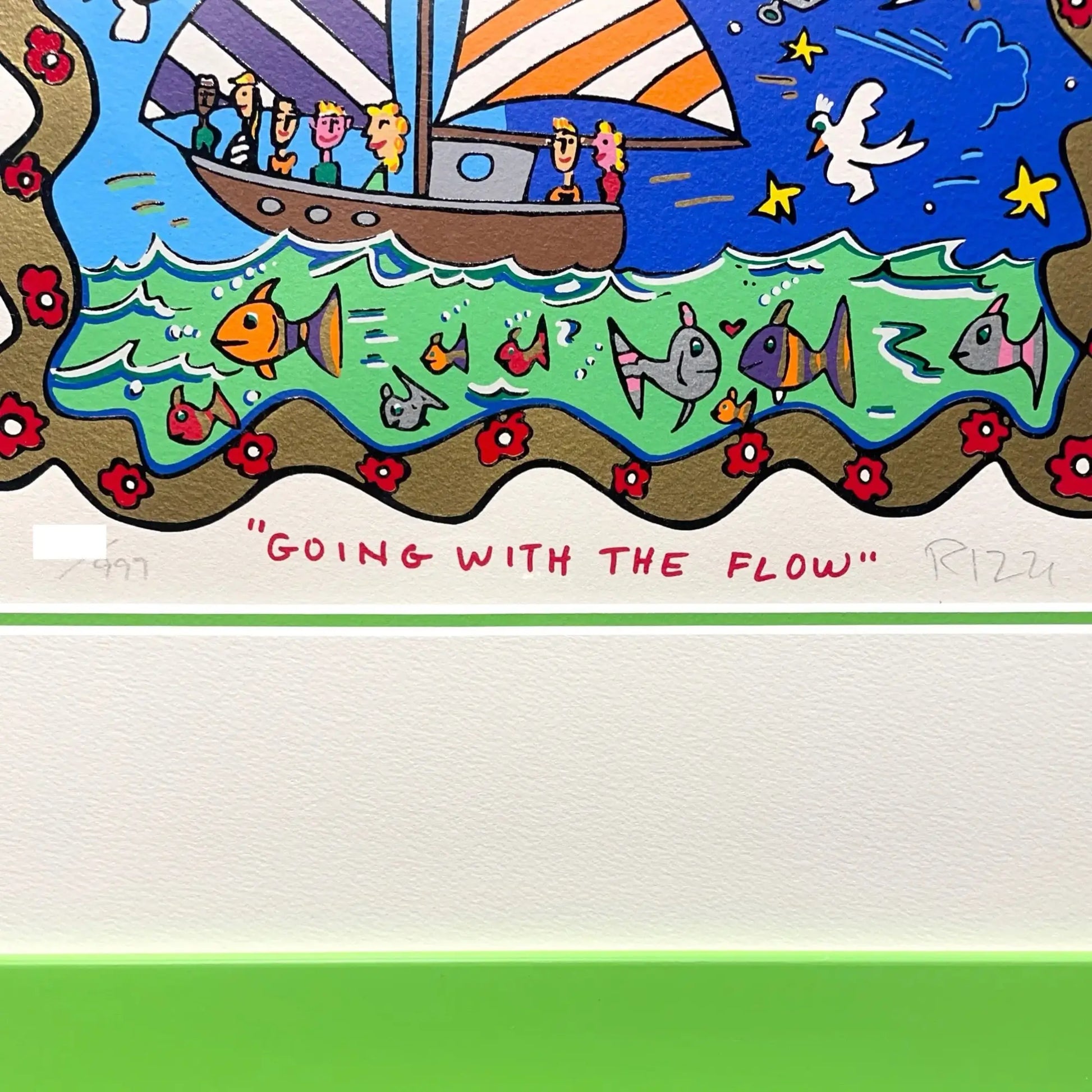 ジェームス・リジィ (James Rizzi)「GOING WITH THE FLOW」ART GALLERY M ジェームス・リジィ (James Rizzi)「GOING WITH THE FLOW」ART GALLERY M