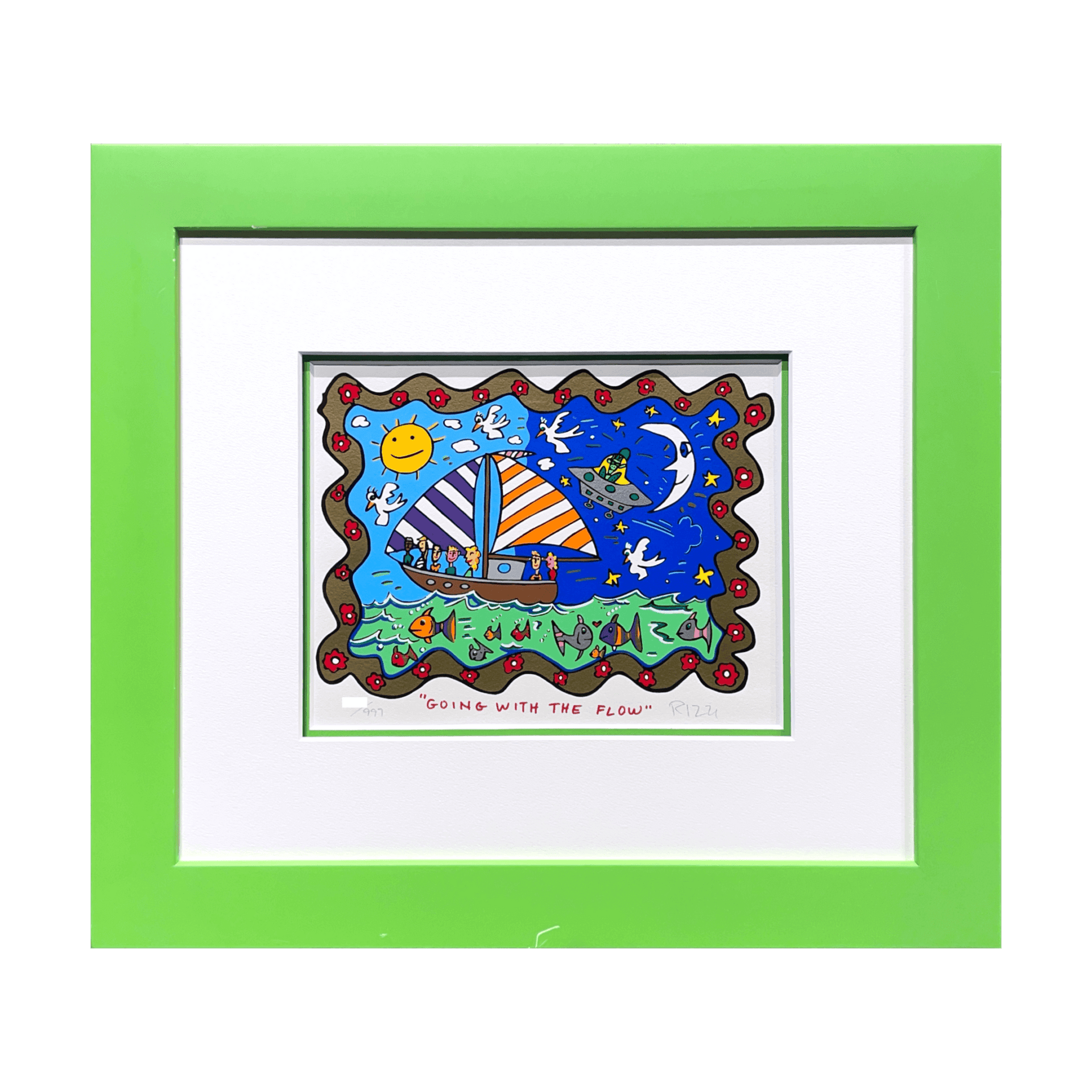 James Rizzi 3Dシルクスクリーン JAMES RIZZI FOLLOW THE SUN 3Dシルクスクリーン