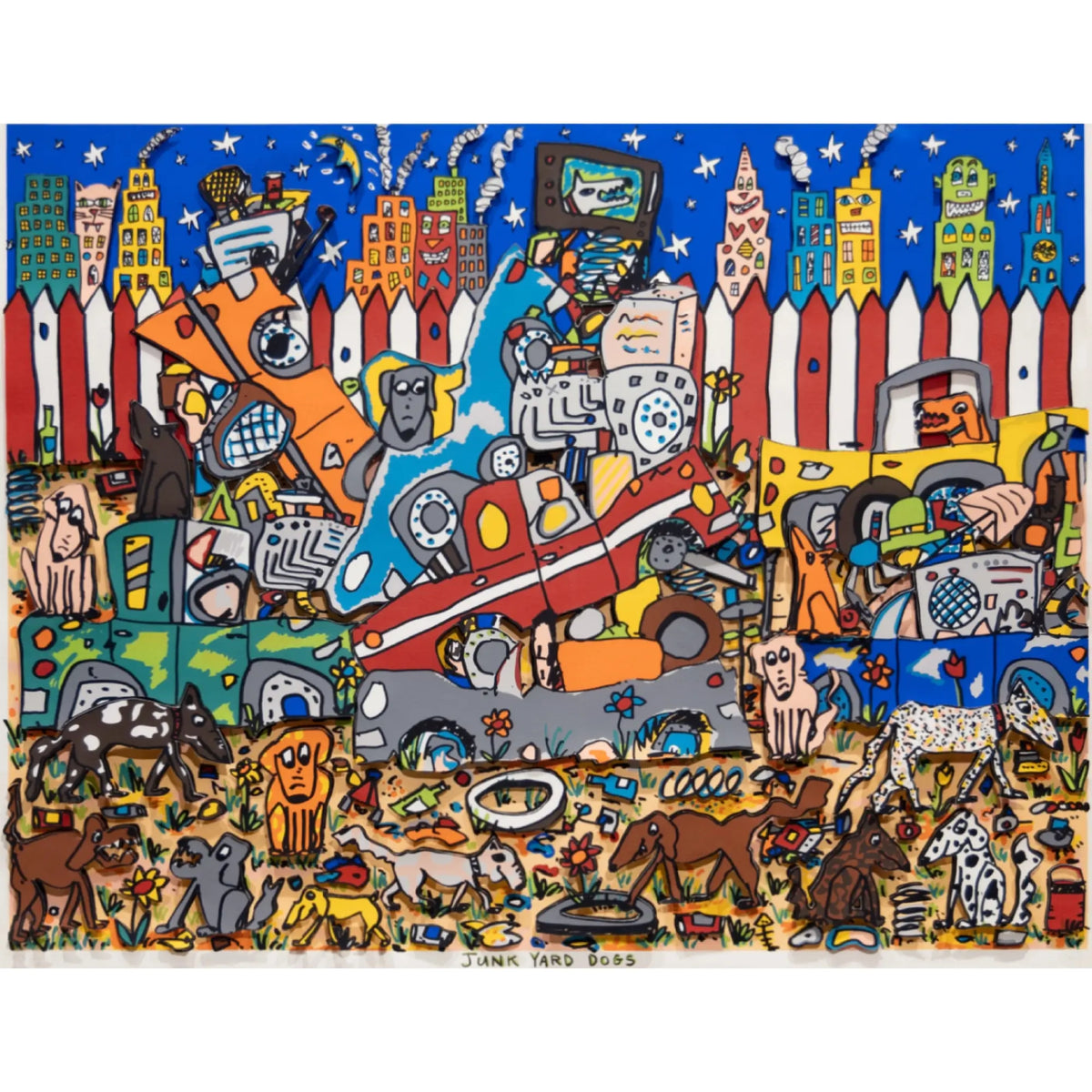 James R With Dog ジェームス・リジィ (James Rizzi)「JUNK YARD DOGS」ART GALLERY M