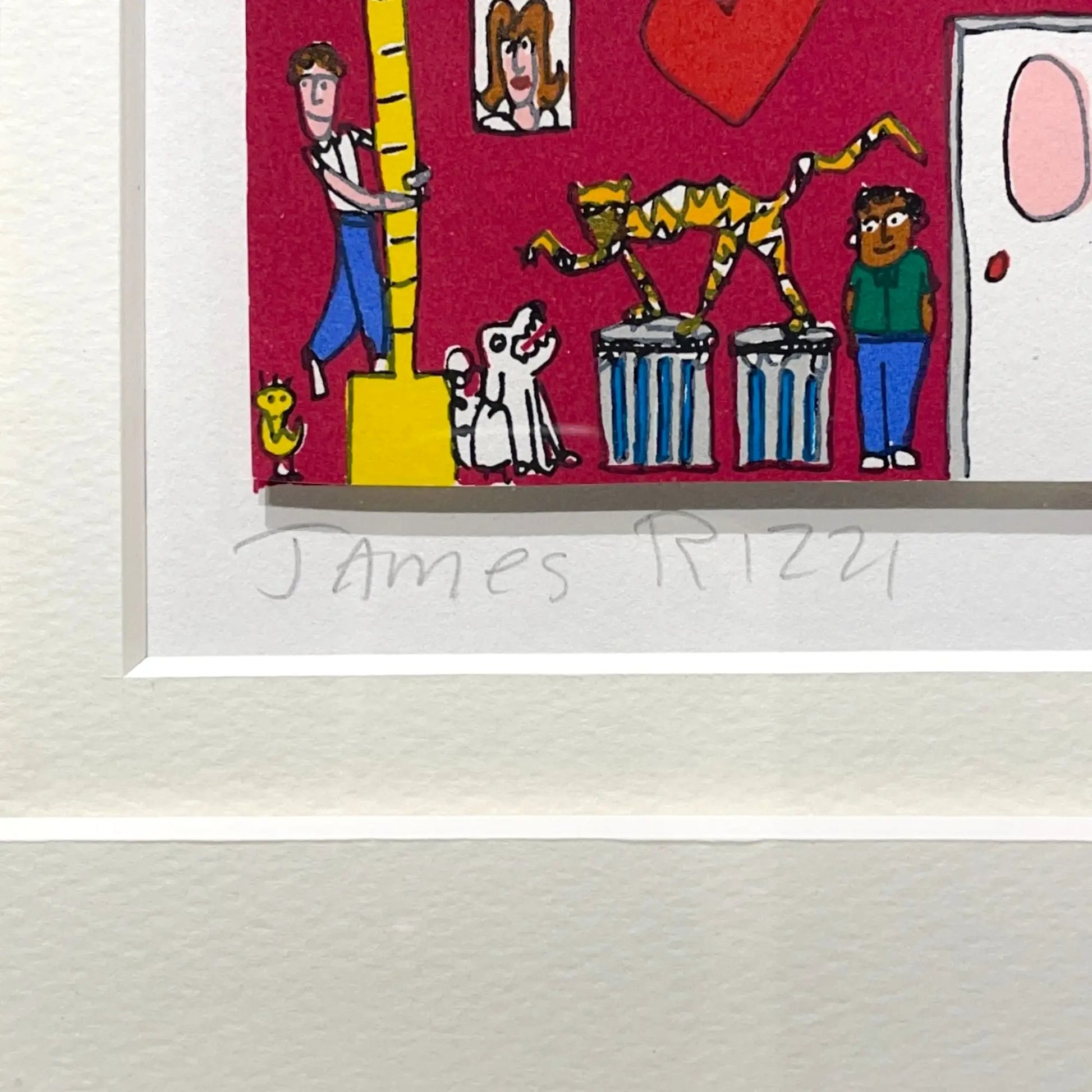 james rizzi ジェームス リジィ 額装ポスター ② ジェームス・リジィ(James Rizzi)「LOST IN A CONCRETE JUNGLE