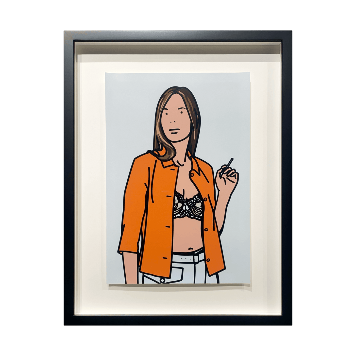 Julian Opie Portraits 作品集 ジュリアン オピー ジュリアン・オピー (Julian Opie)「Ruth smoking 1. 2005」ART