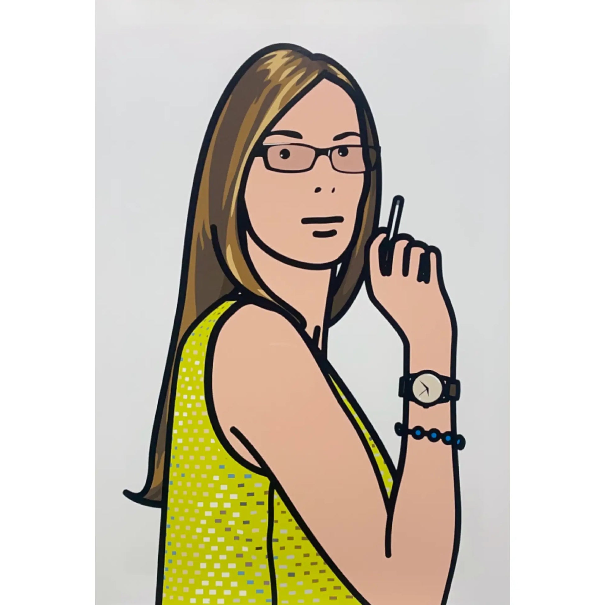 ジュリアン・オピー (Julian Opie)「Ruth smoking 2. 2005」ART GALLERY M ジュリアン・オピー (Julian Opie)「Ruth smoking 2. 2005」ART GALLERY M