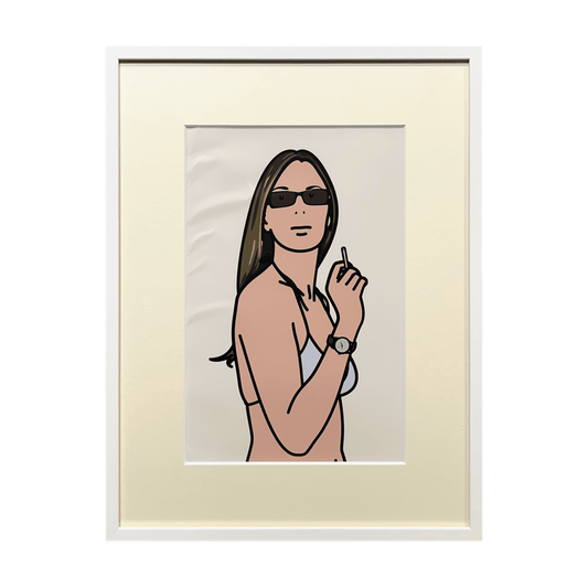 ジュリアン・オピー (Julian Opie)「Ruth smoking 4. 2005」ART GALLERY M ジュリアン・オピー (Julian Opie)「Ruth smoking 4. 2005」ART GALLERY M