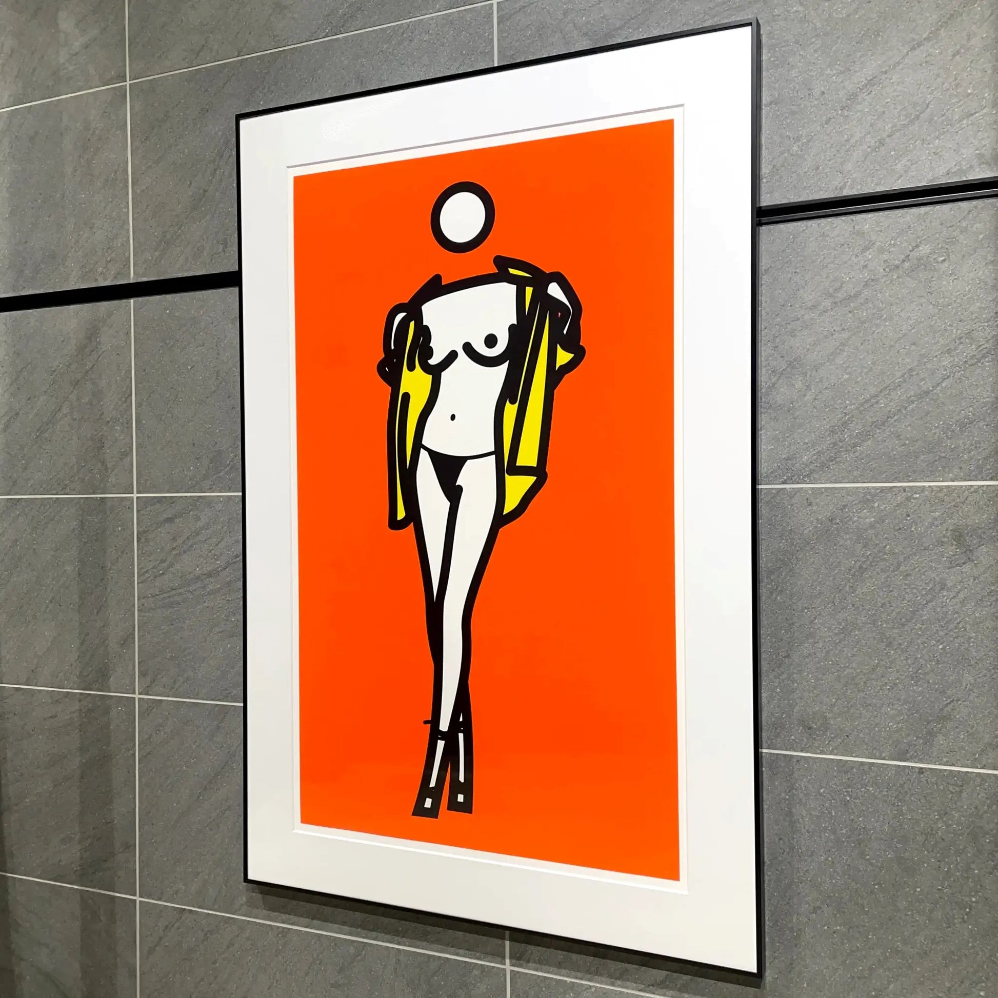 ジュリアン・オピー (Julian Opie)「Woman taking off man's shirt ジュリアン・オピー (Julian Opie)「Woman taking off man's shirt