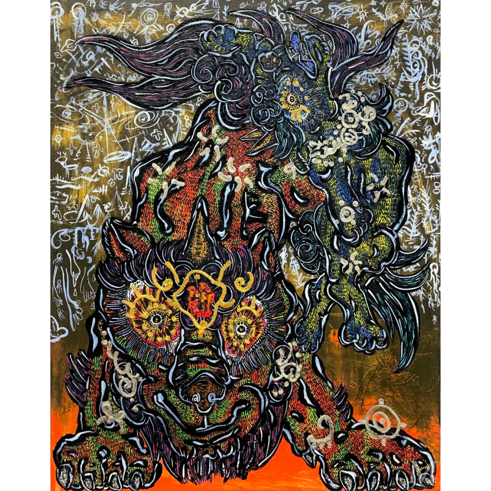 小松美羽 (Miwa Komatsu)「様々なイメージを明確へと誘う一対の狛犬